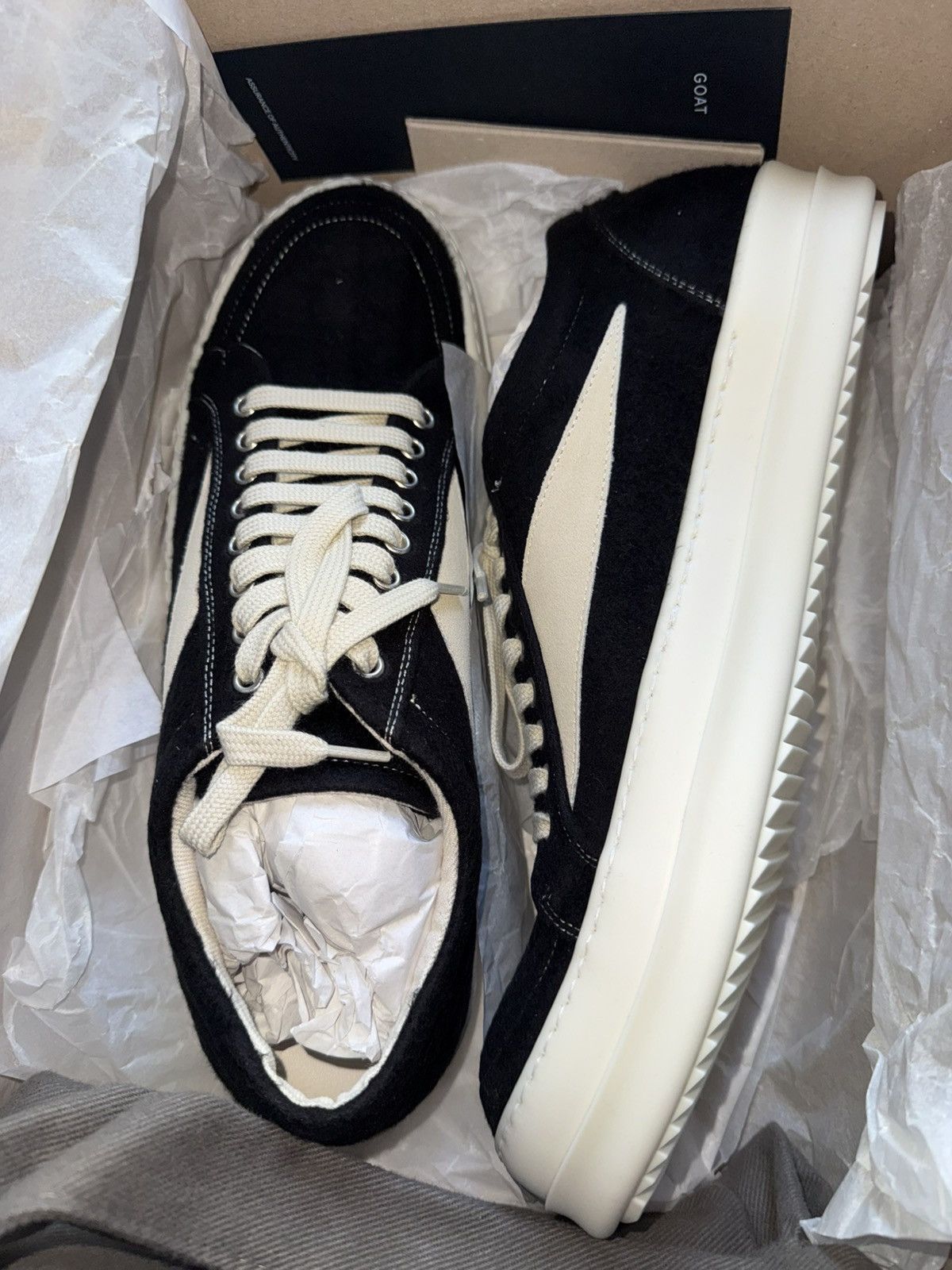 Rick Owens Rick owens DRKSHDW Vintage Low black milk Size US 11 / EU 44 - 5 Thumbnail