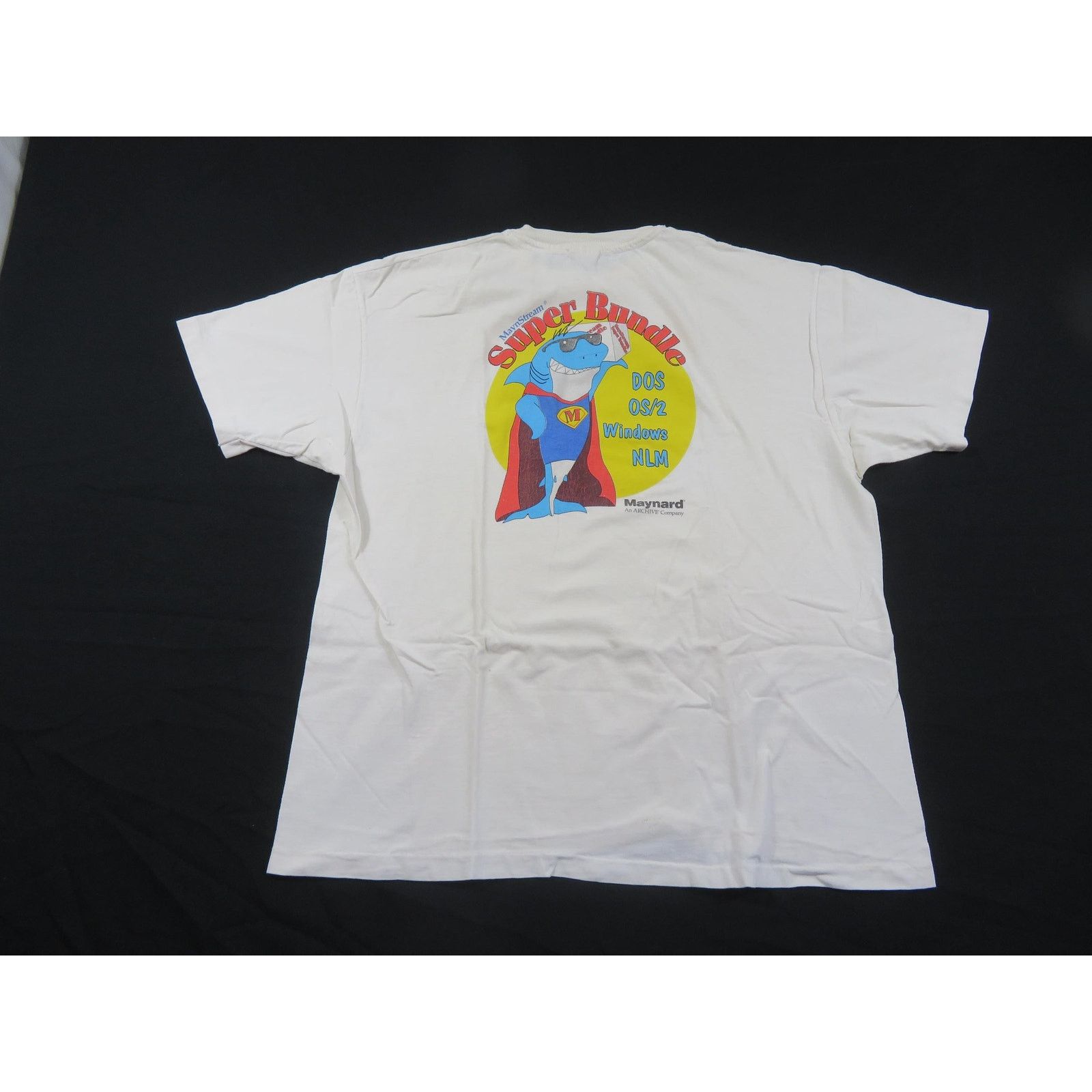 Hanes Windows T-shirt, Maynard Super Bundle Shark, White XL 1990s Size US XL / EU 56 / 4 - 1 Thumbnail