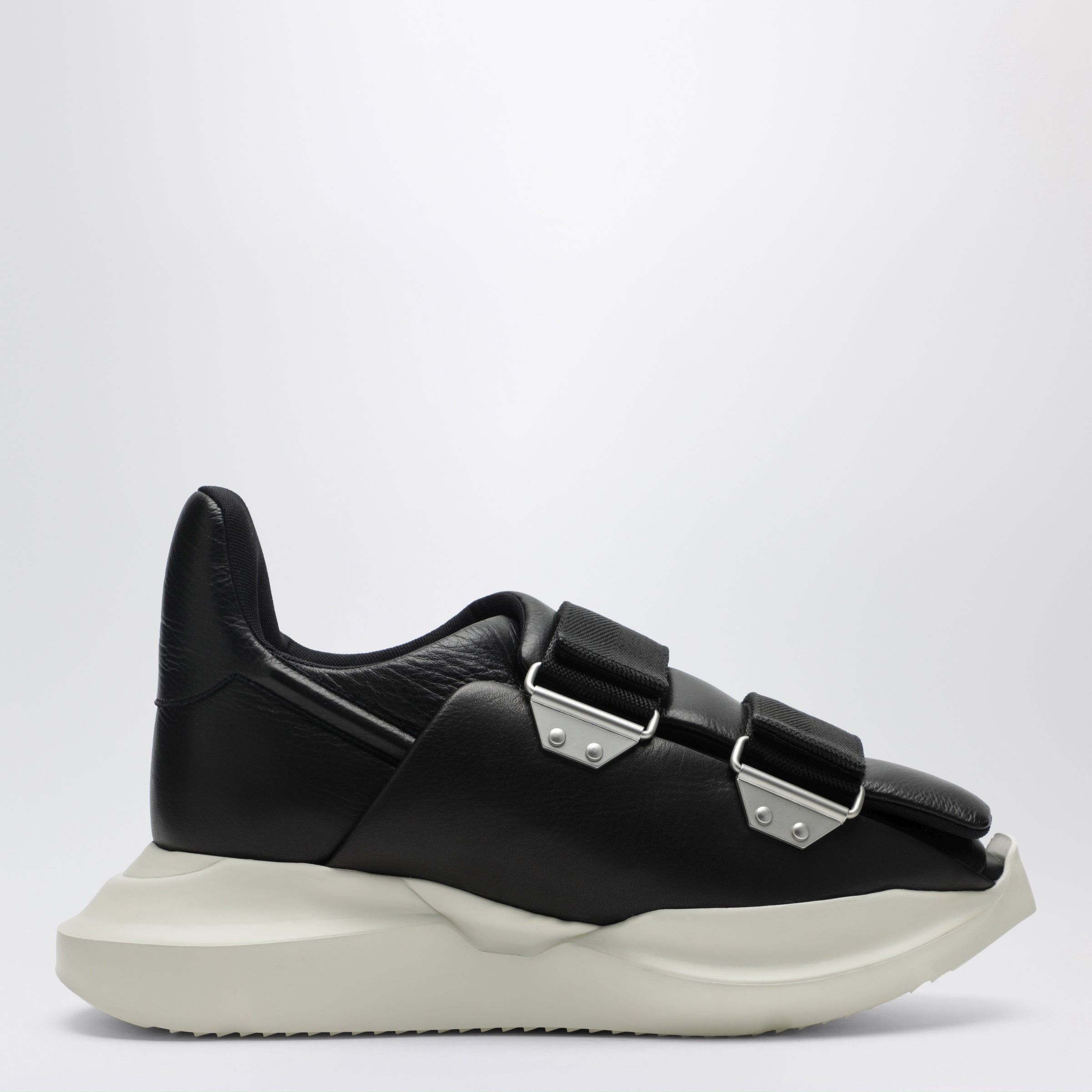 Rick Owens Rick Owens Temple Burrito Geth Sneakers In Black Leather Size US 11 / EU 44 - 1 Thumbnail