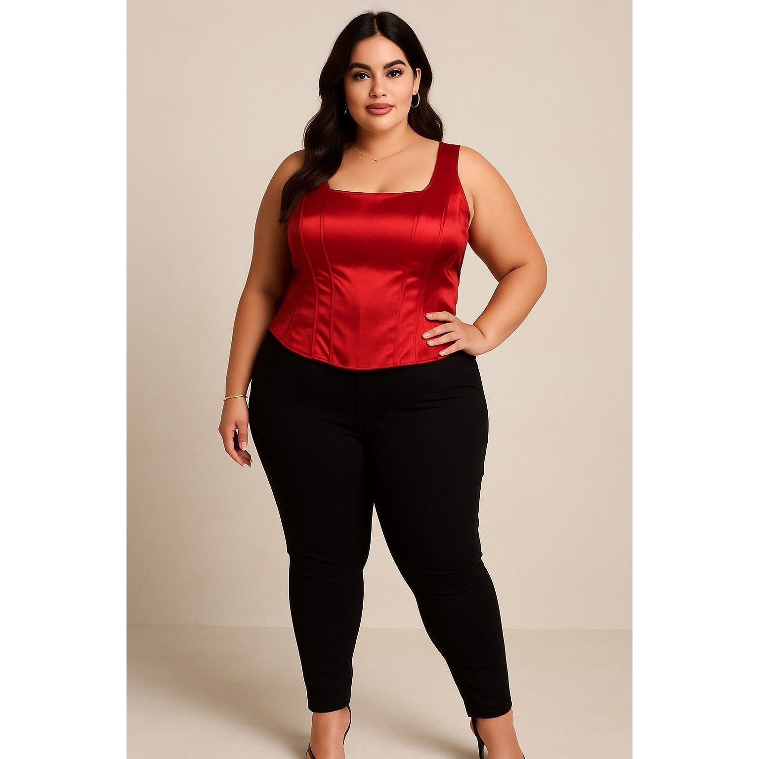 Other Y2K Hot Pink Satin Corset Tank Top Torrid Plus 5 Bustier Size 4XL / US 24-26 - 1 Thumbnail