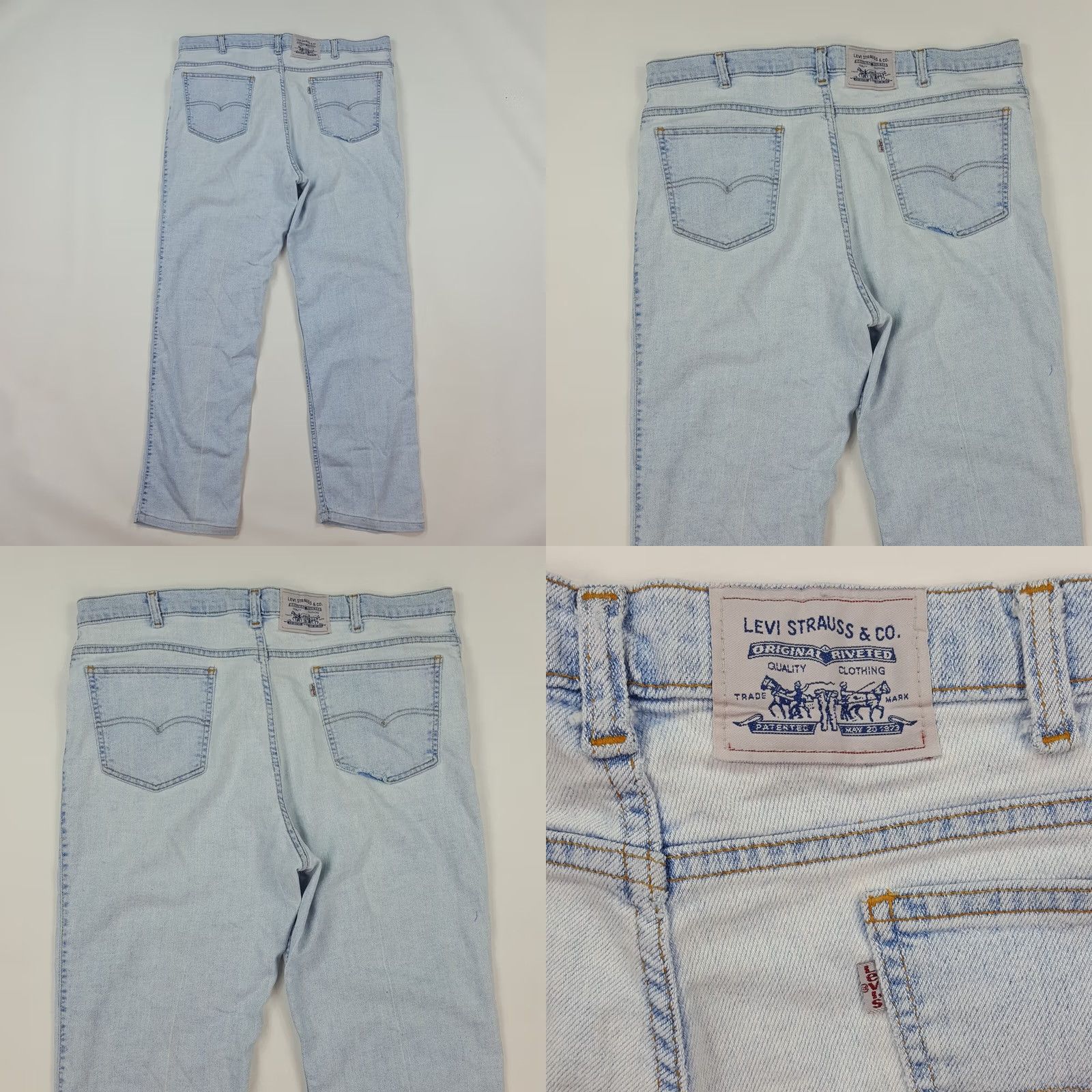 Levi's VINTAGE Levi's Relaxed Jeans Mens 40x30 Straight Denim Blue 80s 90s Grunge Retro Work Western USA Boots Size US 40 / EU 56 - 8 Thumbnail