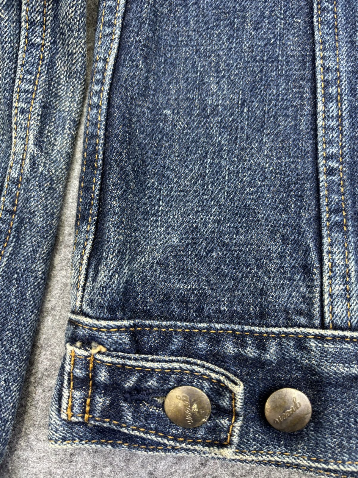 Japanese Brand 💥Selvedge Trucker💥green Selvedge Type 3 Trucker F817 Size US XXS / EU 40 - 14 Thumbnail