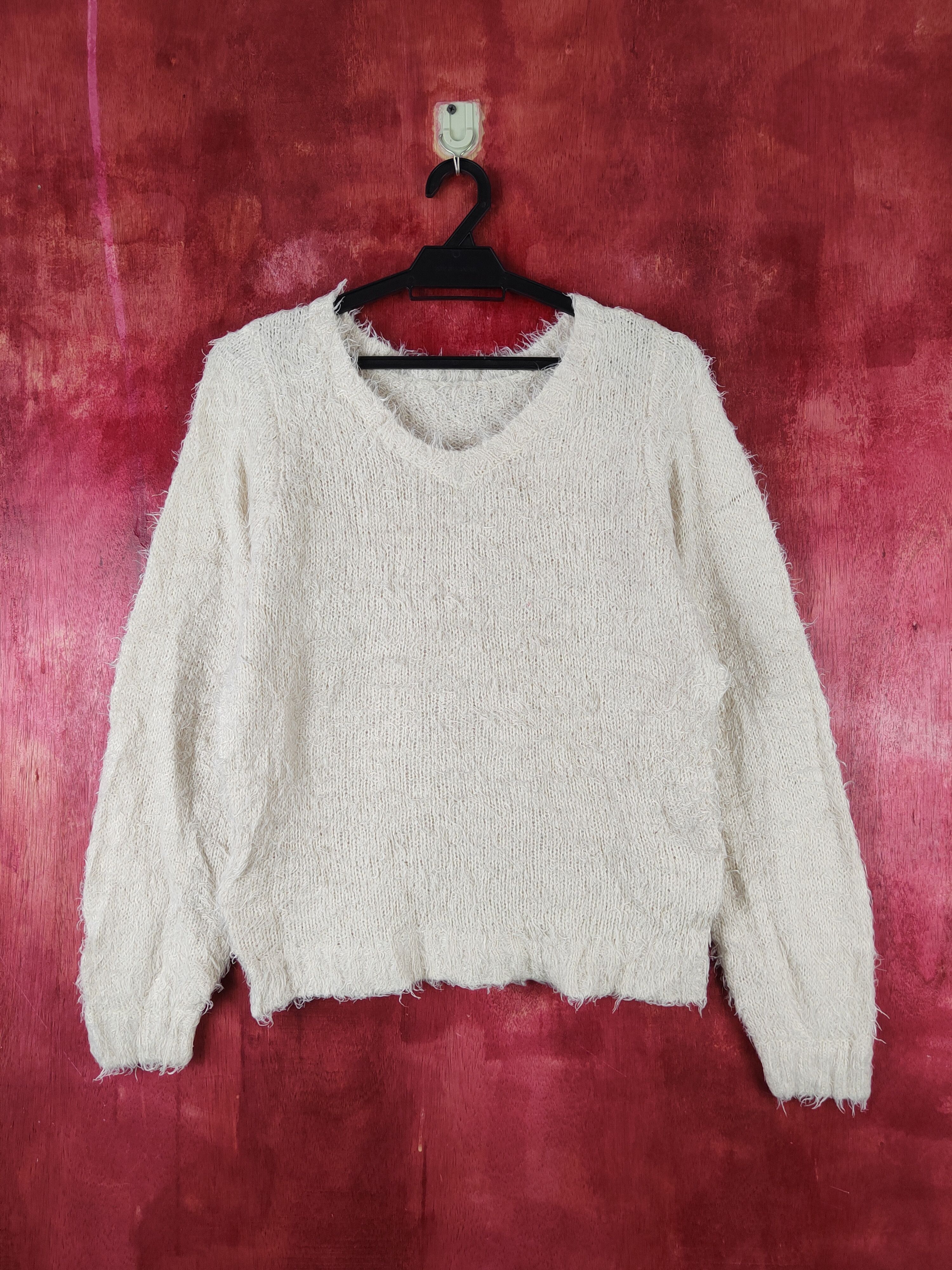 Japanese Brand × Vintage SUPER COOL 💥 Goodday Black White Fur Mohair Knitwear Size S / US 4 / IT 40 - 1 Thumbnail
