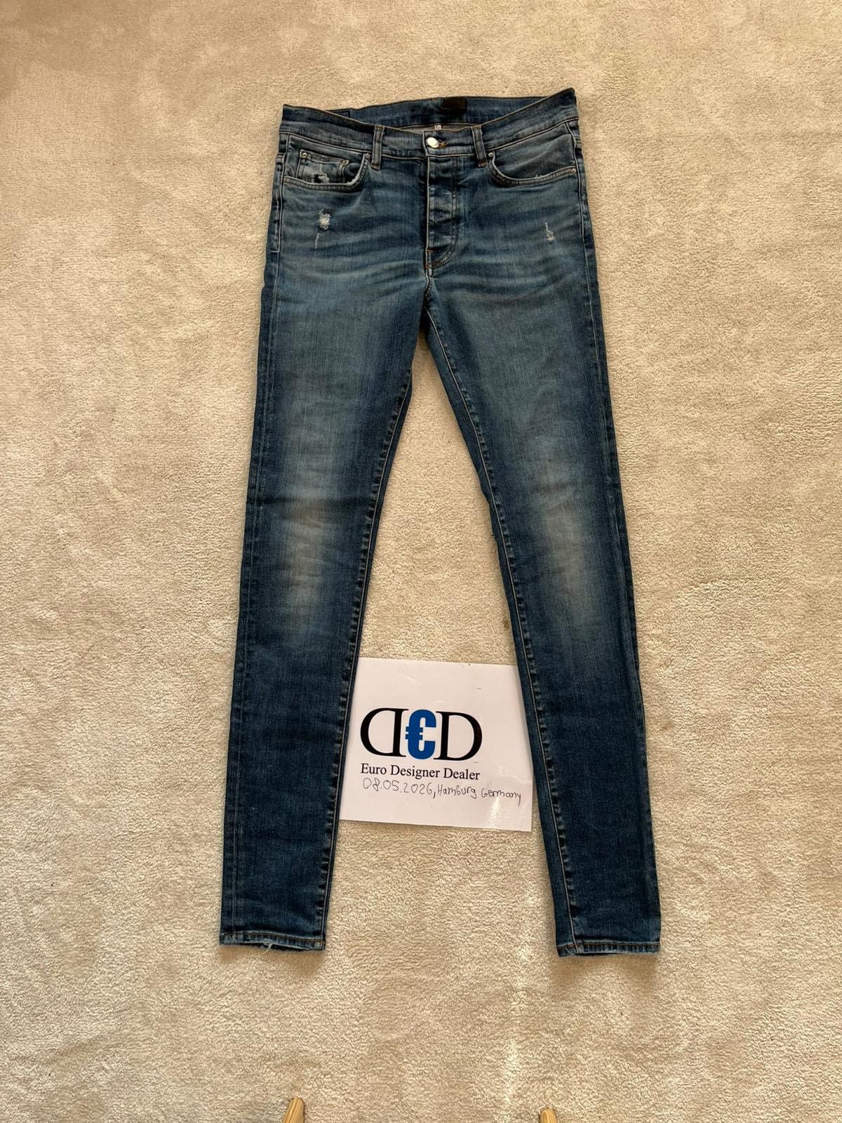 Amiri 💠Amiri💠 BLUE INDIGO STACK JEANS Size US 33 - 1 Thumbnail