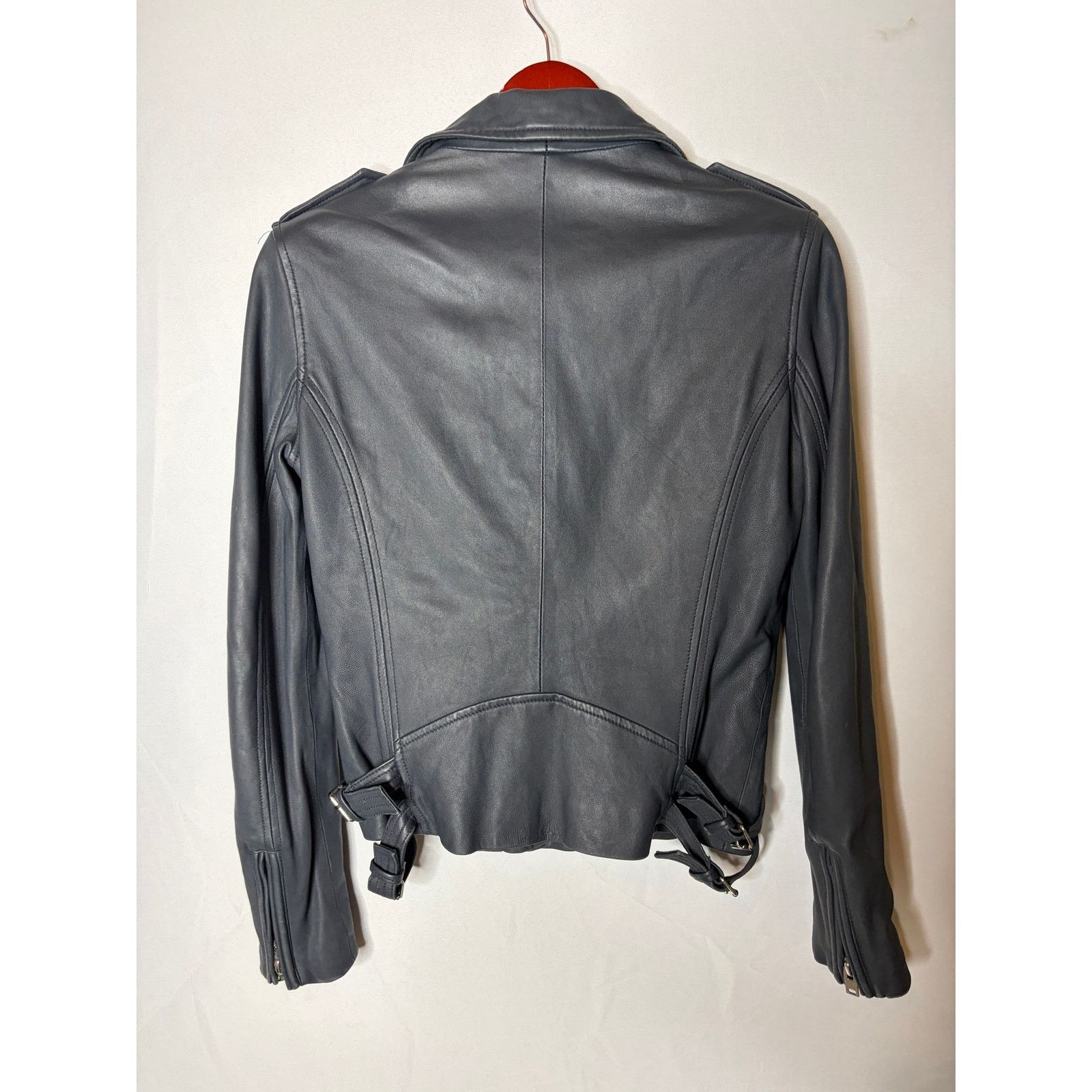 Iro IRO Han 100% Lamb Moto Leather Jacket sz FR 38 US 6 Size M / US 6-8 / IT 42-44 - 5 Thumbnail