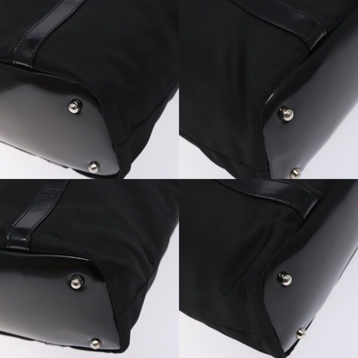 Gucci GUCCI Bamboo Tote Bag Nylon Black Silver 000 1998 000 1998 Size ONE SIZE - 10 Thumbnail