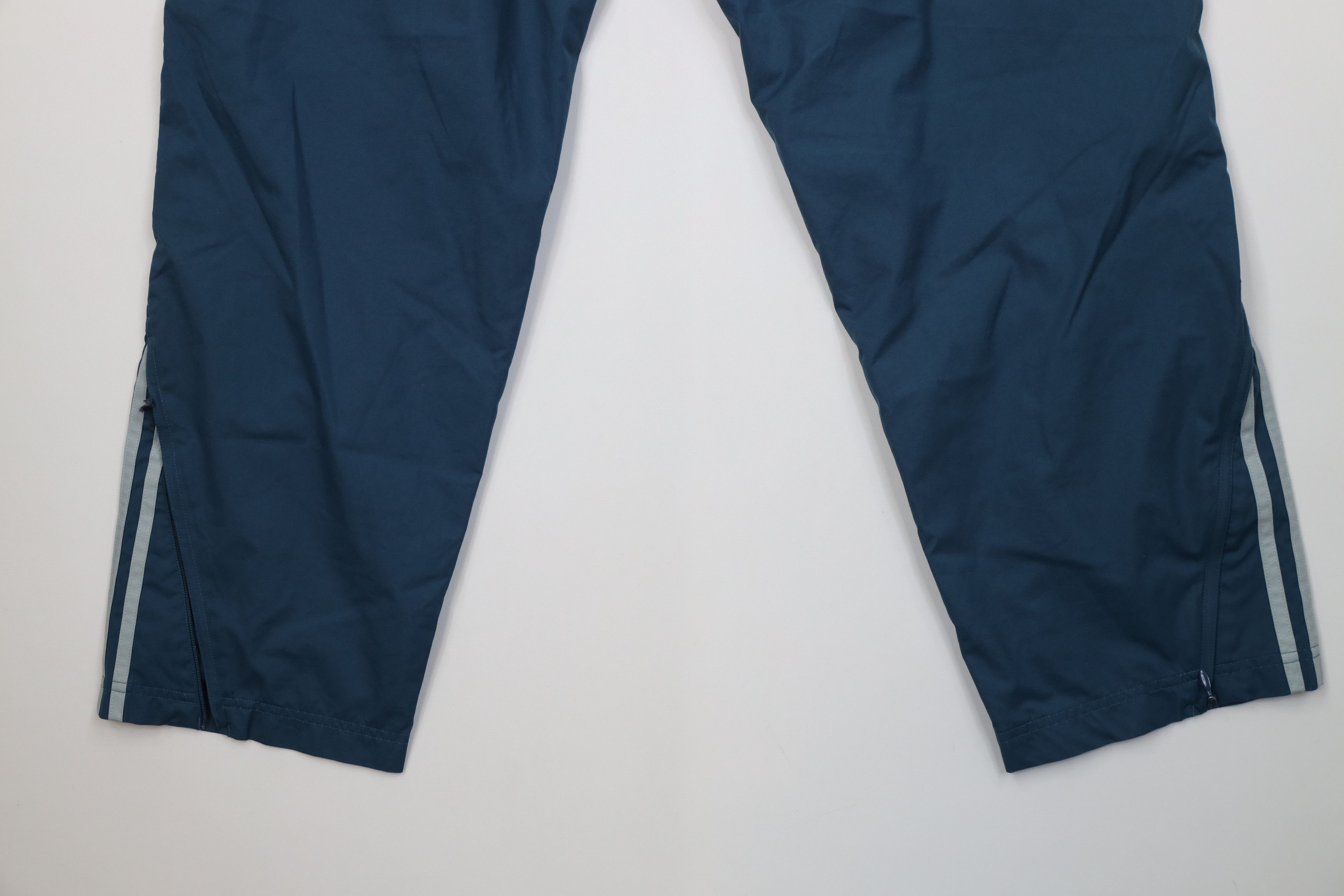 Adidas Vintage Y2K 2000 Adidas Striped Lined Windbreaker Pants Blue Size US 38 / EU 54 - 13 Thumbnail