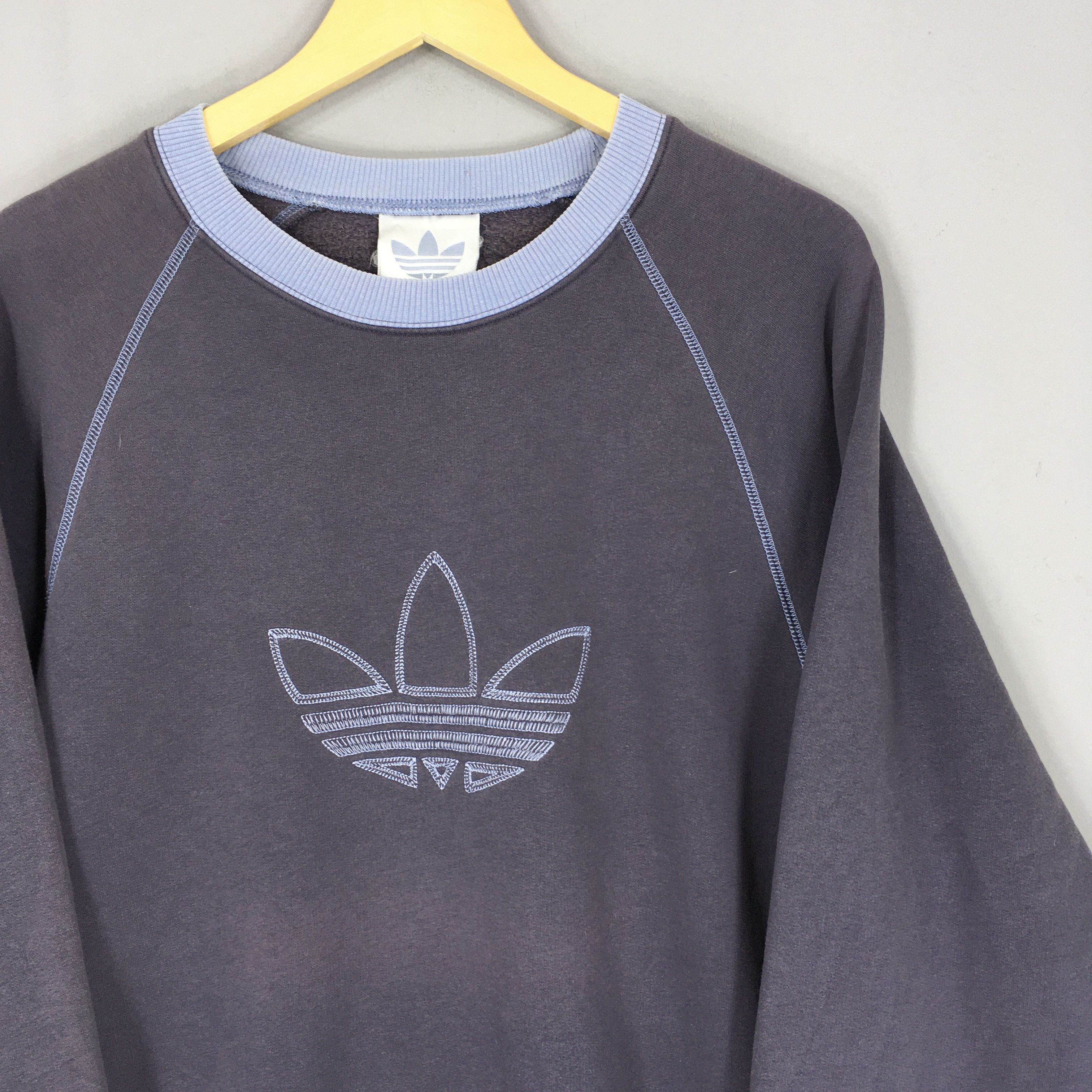 Adidas × Vintage Vintage 90s Adidas Trefoil Sweatshirt Large Size US L / EU 52-54 / 3 - 2 Thumbnail