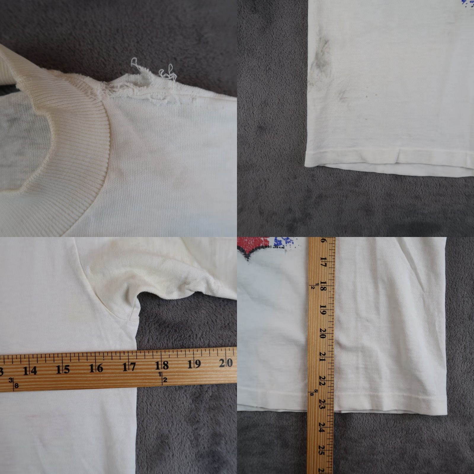Vintage VINTAGE TownCraft T-Shirt Shirt Men S White 1960s USA Distressed Thrashed 60s Retro England Far West Theme Mens Size US S / EU 44-46 / 1 - 8 Thumbnail