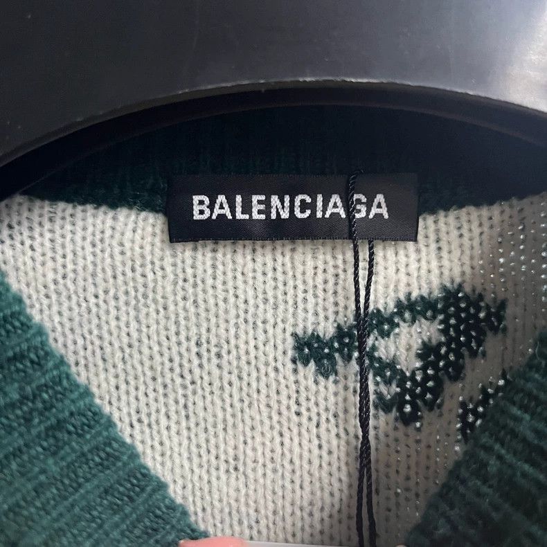 Balenciaga Balenciaga Balenciaga Green Logo Sweater Long Sleeve-2506 Size US S / EU 44-46 / 1 - 2 Thumbnail
