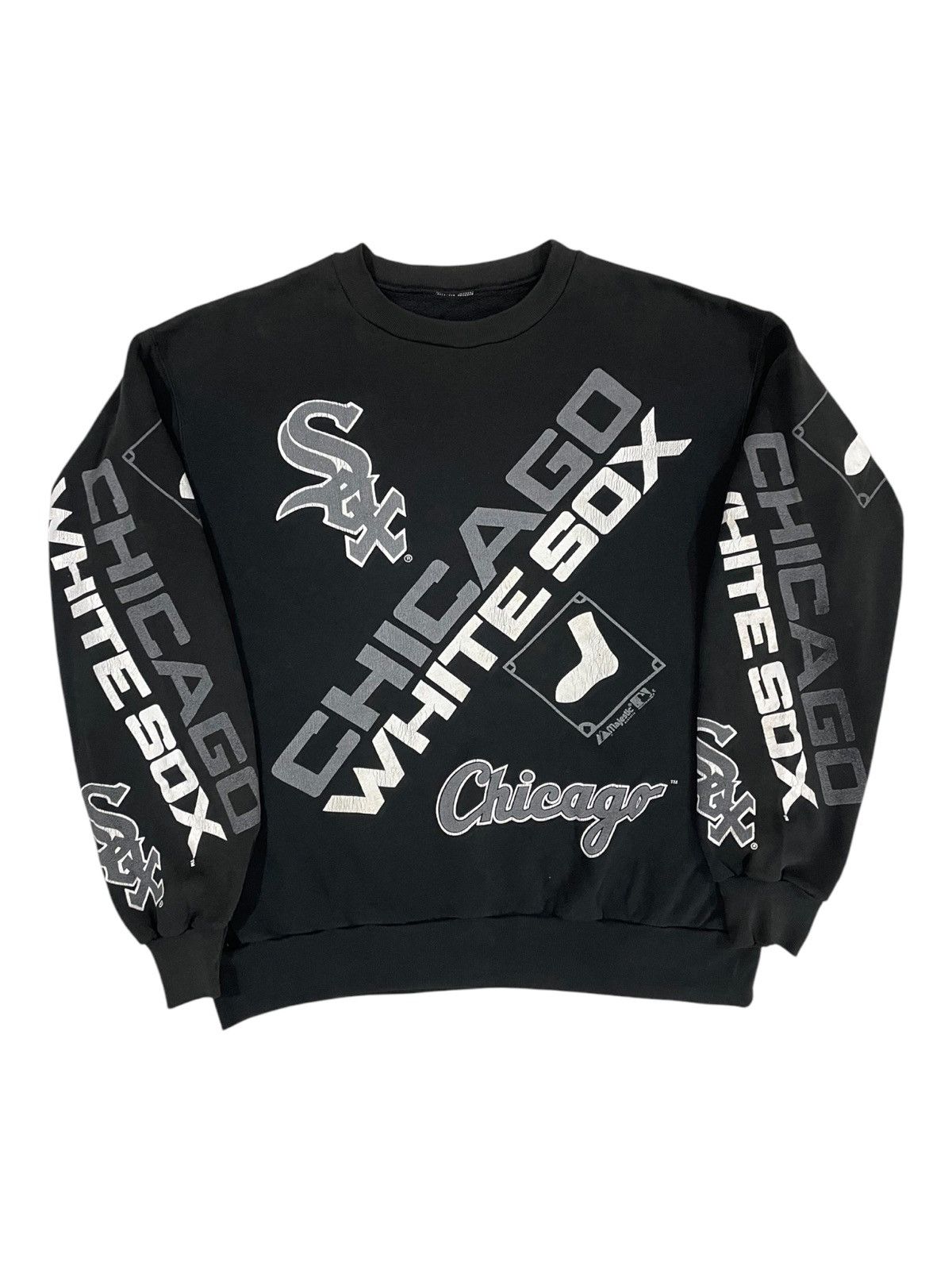 MLB × Majestic × Vintage Vintage 1991 RARE Chicago White Sox Majestic MLB Sweatshirt Size US L / EU 52-54 / 3 - 1 Thumbnail