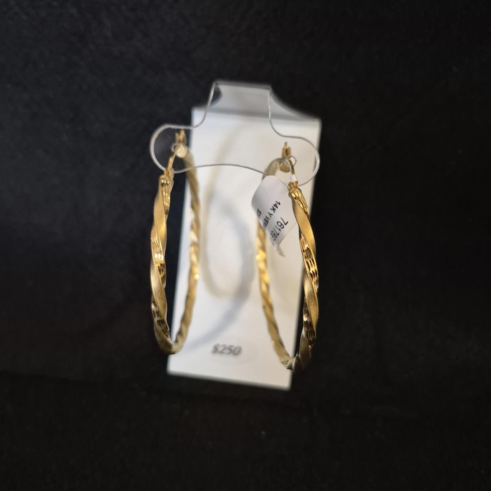 Macys Macy’s Twisted Hoop Earrings – 14K Gold Over Sterling Silver Size ONE SIZE - 3 Thumbnail