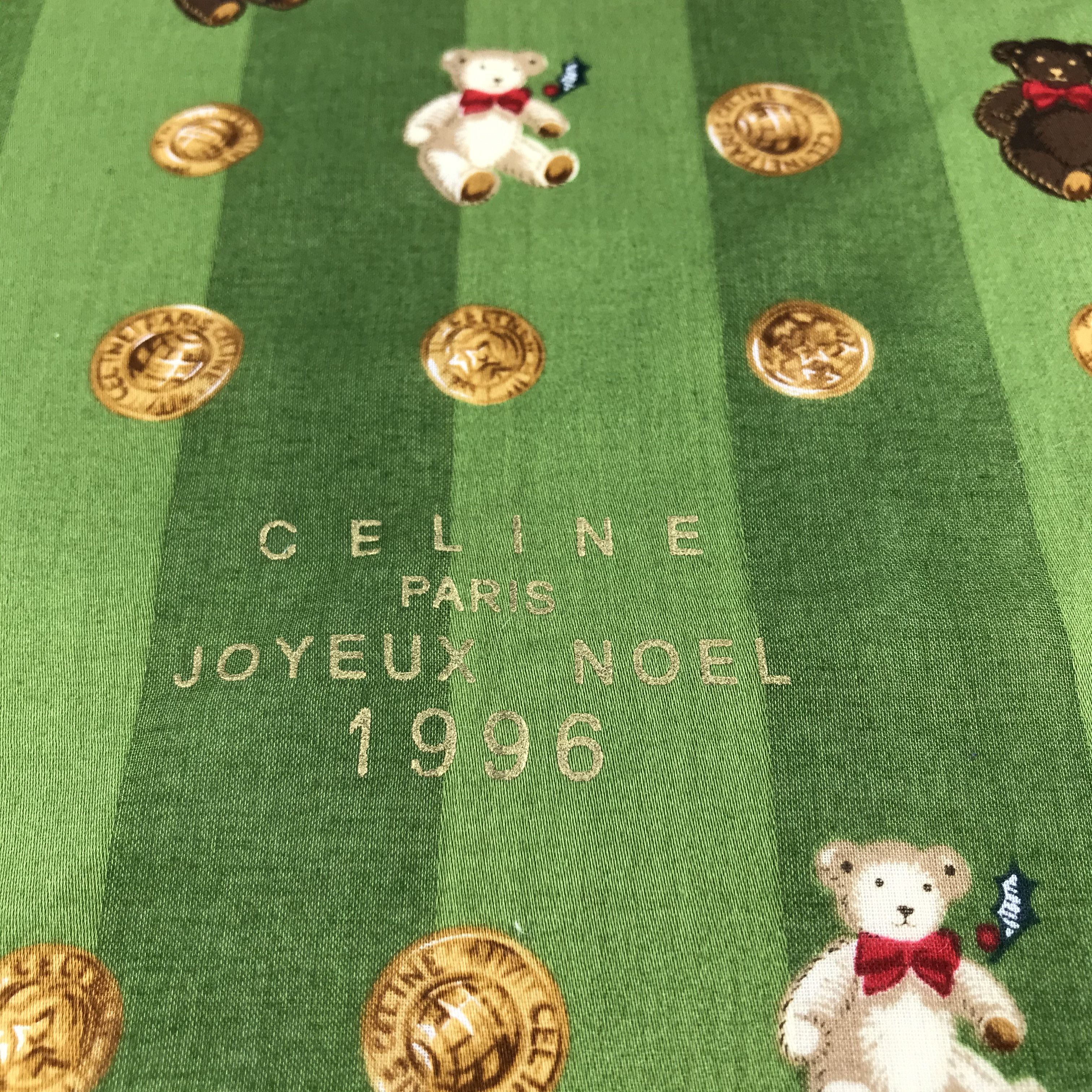 Celine Celine Joyeux Noel 1996 Handkerchief Bandana H867 Size ONE SIZE - 5 Thumbnail
