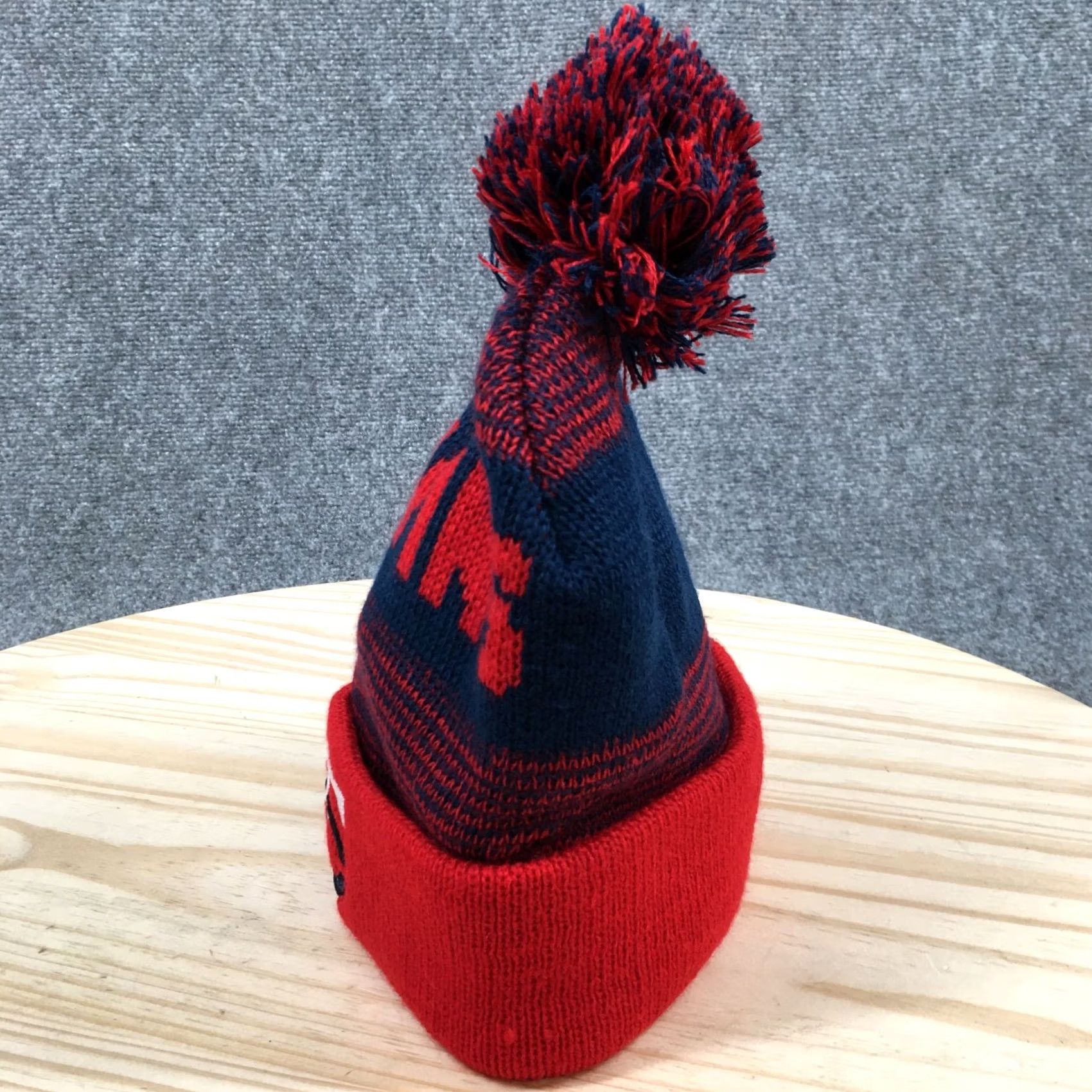 Twins Minnesota Twins Beanie Winter Hat Mens One Size Red Blue Knit Cuffed Pom Pom Sports Knit Hat Beanie Mens Size ONE SIZE - 5 Thumbnail
