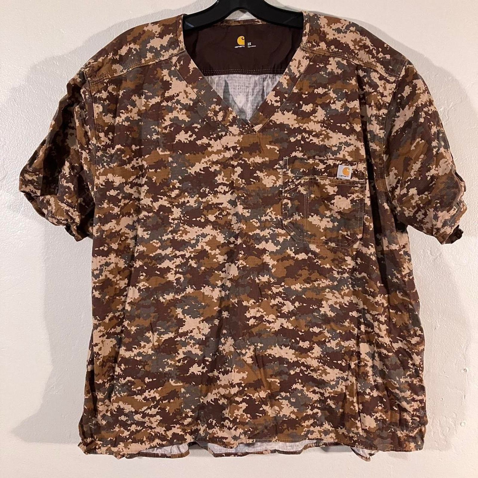 Carhartt Carhartt C15104 Men's Digital Camo Print Ripstop Scrub Top Size US XXL / EU 58 / 5 - 1 Thumbnail