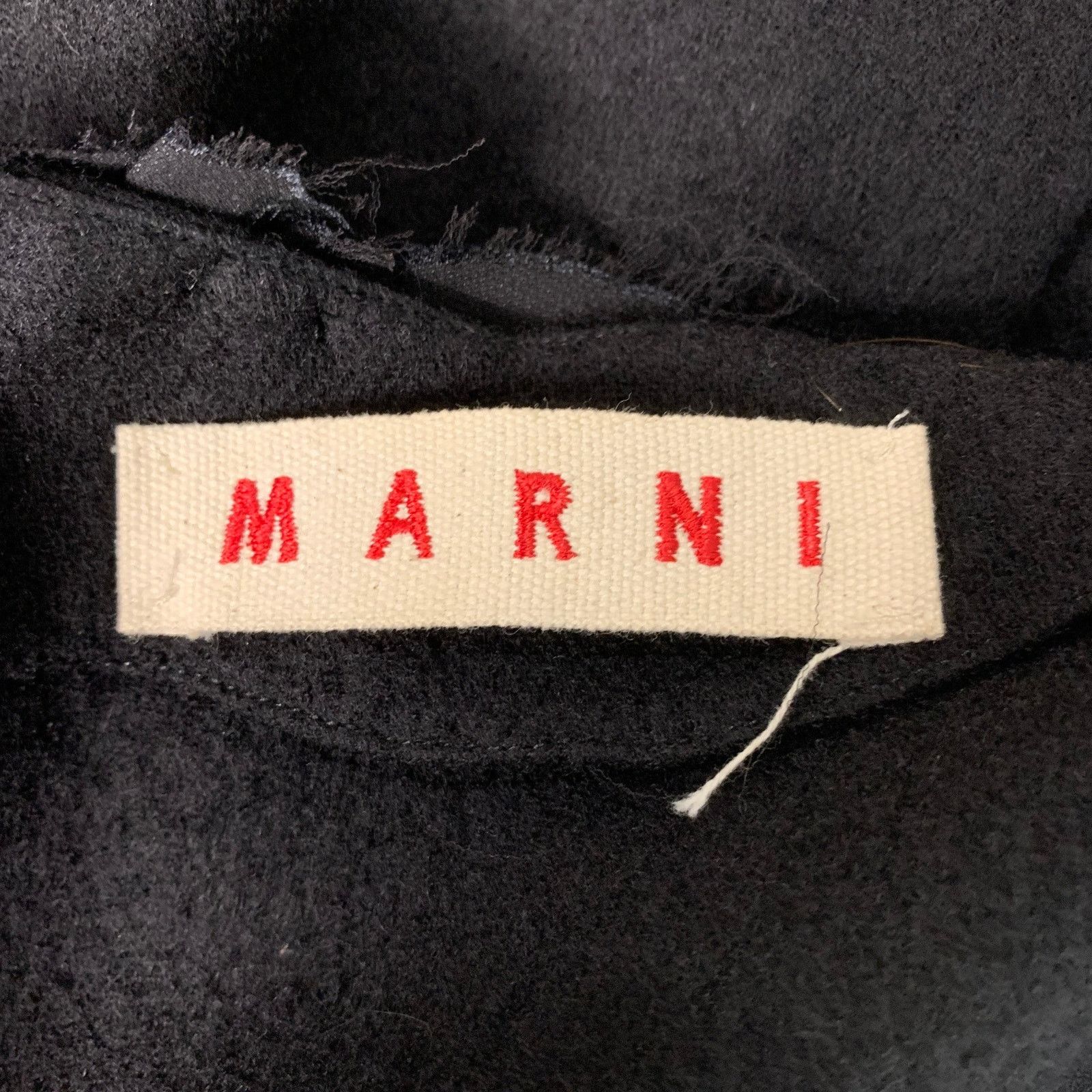 Marni MARNI Size 8 Black Wool & Nylon Sleeveless Blouse Size M / US 6-8 / IT 42-44 - 4 Thumbnail