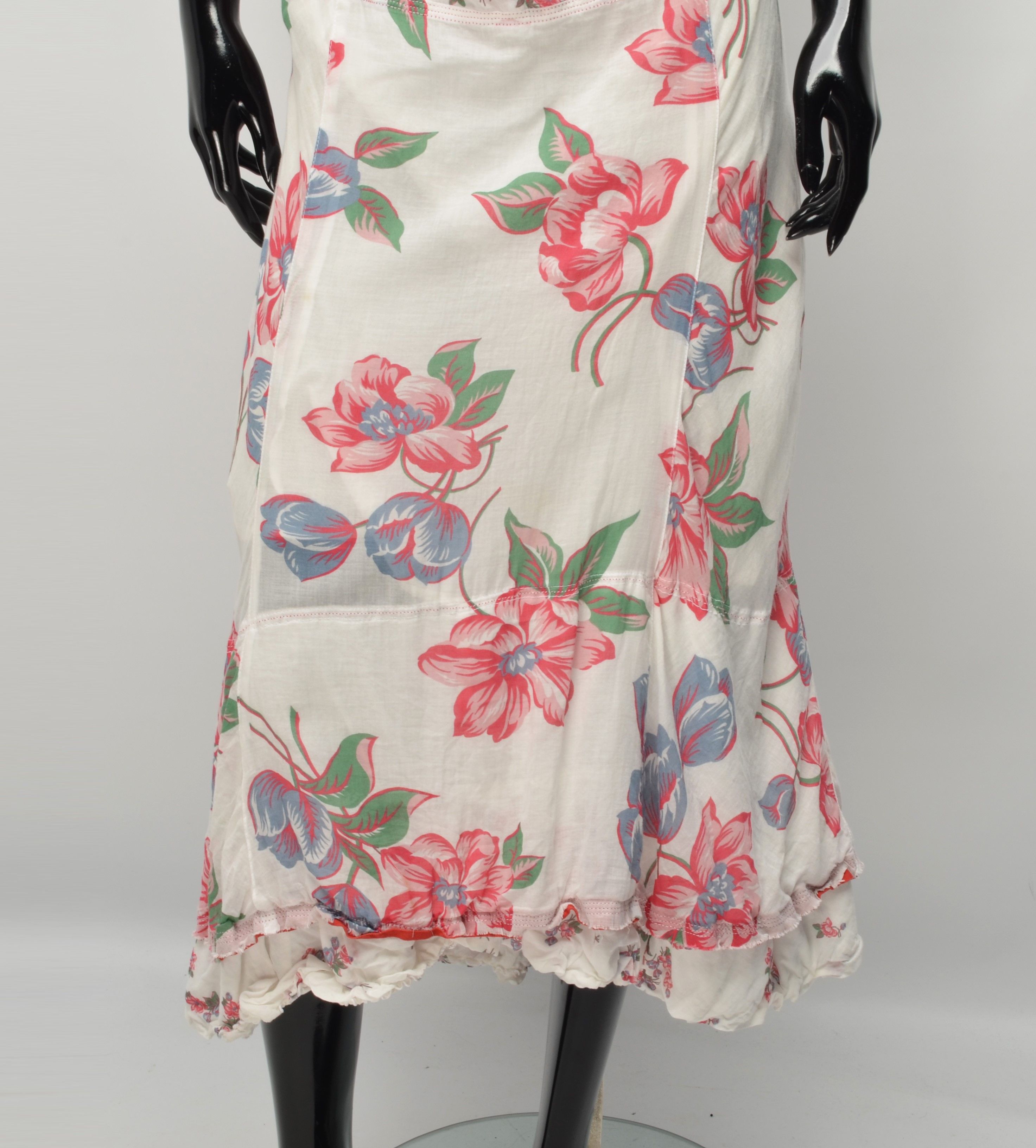 Marithe + Francois Girbaud Vintage Marithe Francois Girbaud Floral Cottagecore Skirt Size 34" / US 12 / IT 48 - 3 Thumbnail