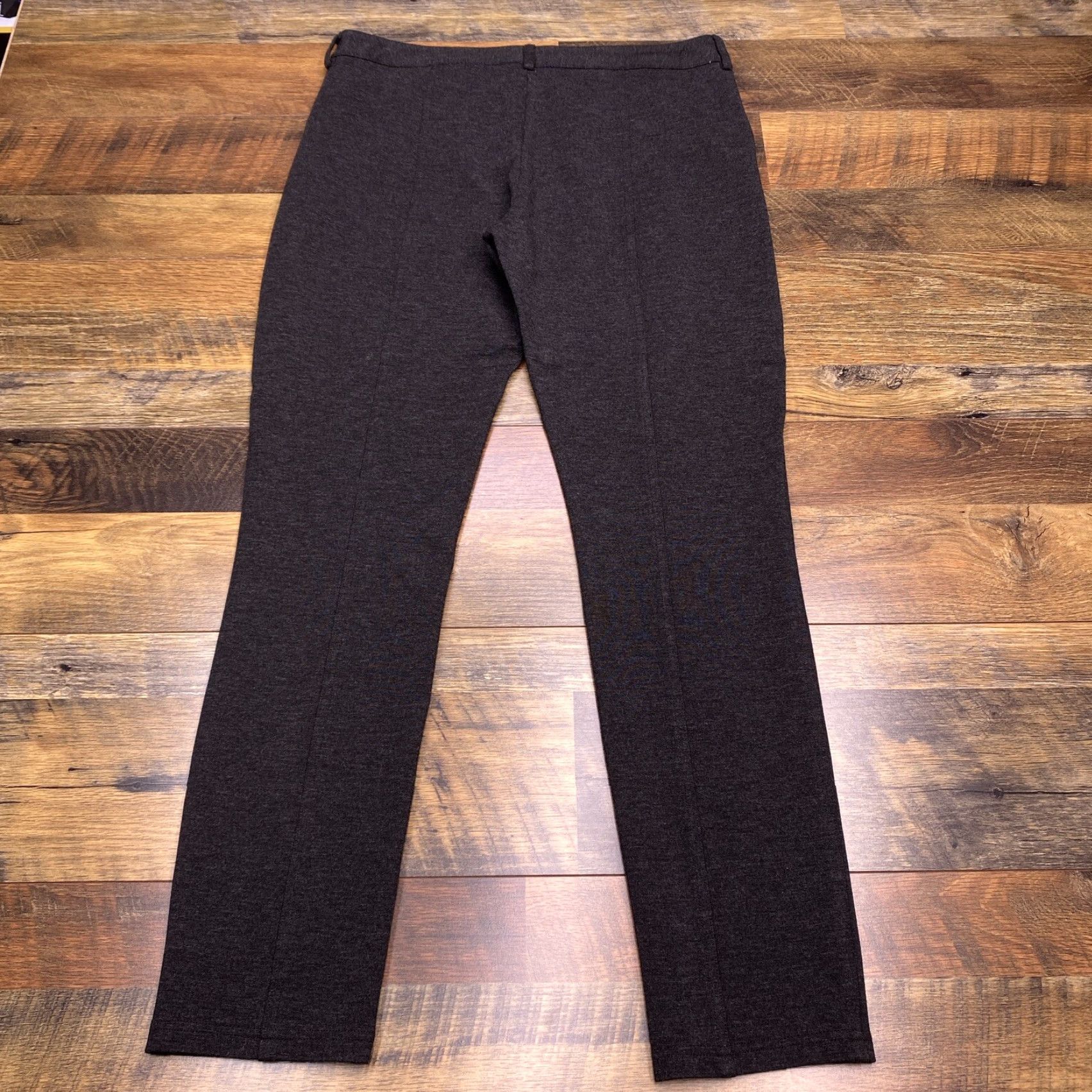 NYDJ NYDJ Ankle Pants 10 Charcoal Stretch Ponte Zip Pockets Size 32" / US 10 / IT 46 - 2 Thumbnail