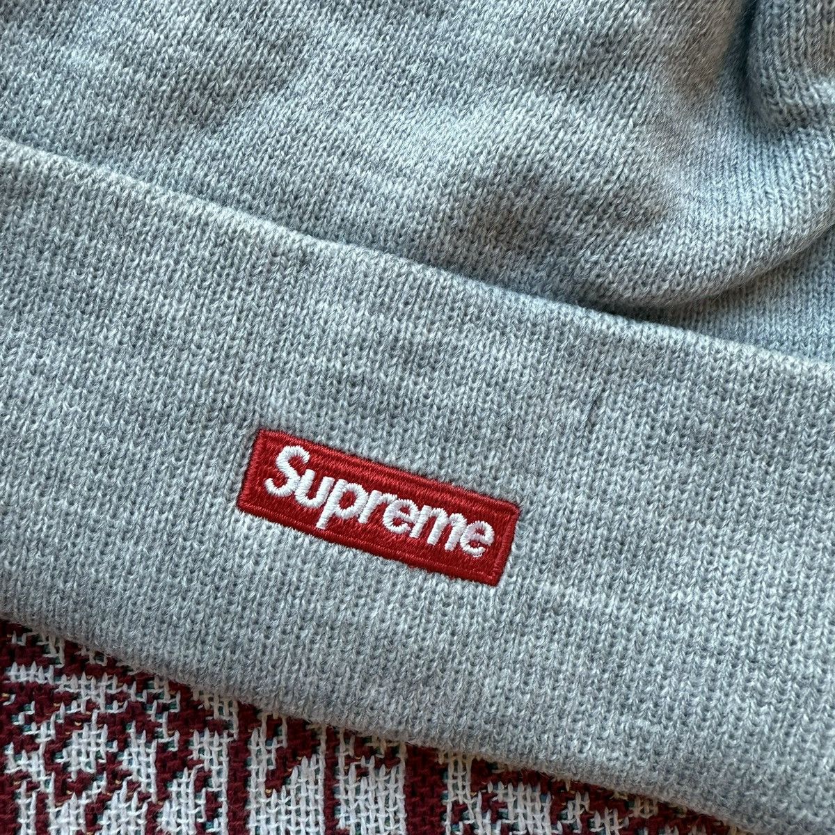 New Era × Supreme FW20 Supreme x New Era S logo Beanie Heather Grey Box Logo Size ONE SIZE - 4 Thumbnail
