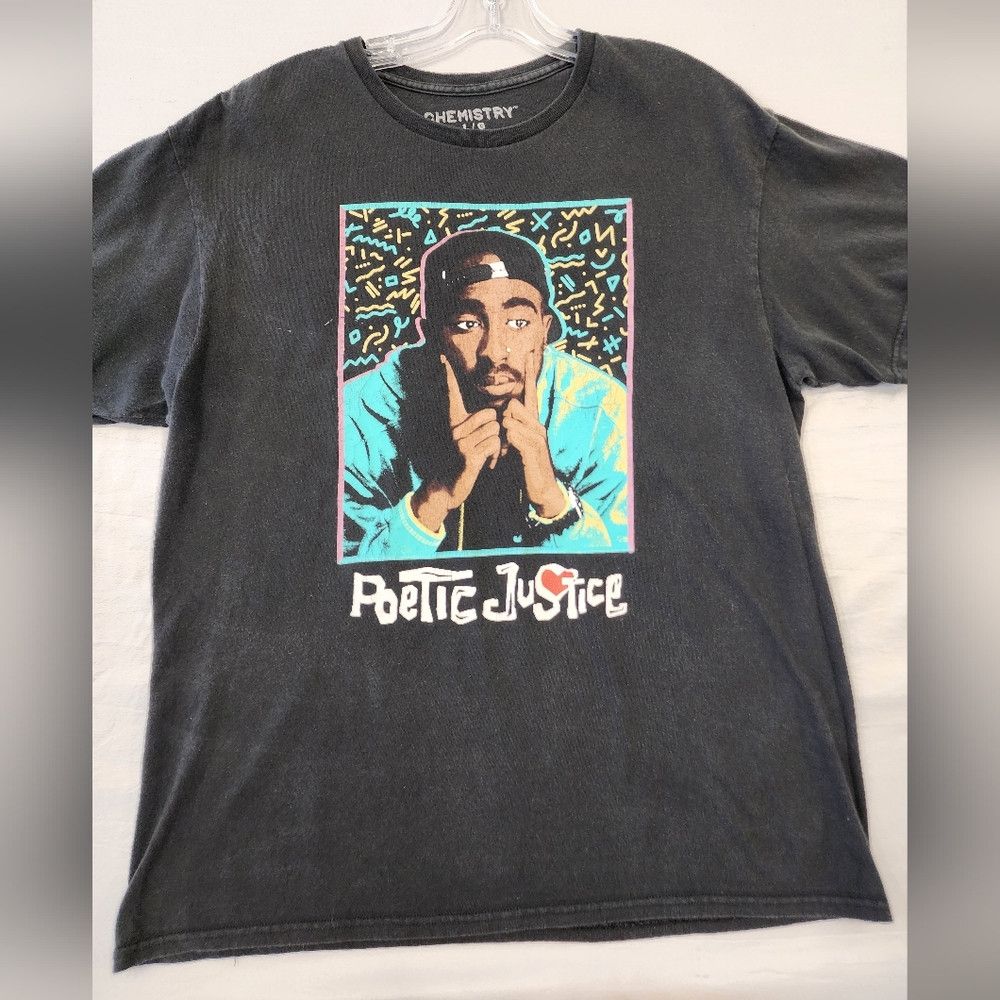 Chemistry × Vintage Chemistry Black Poetic Justice Tupac Graphic T-Shirt, Size US L / EU 52-54 / 3 - 4 Thumbnail