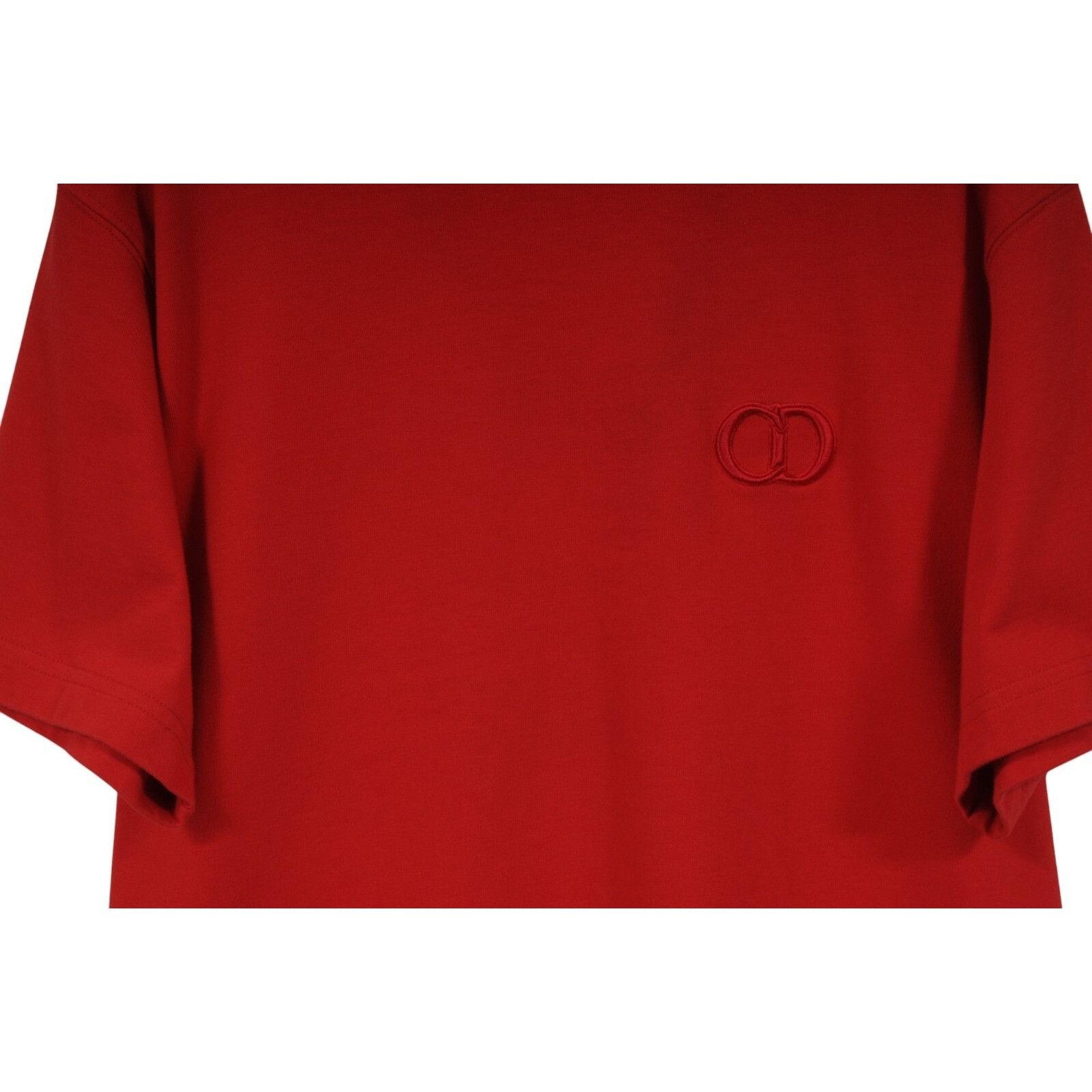 Dior Embroidered CD Logo T Shirt XL Red Size US XL / EU 56 / 4 - 3 Thumbnail