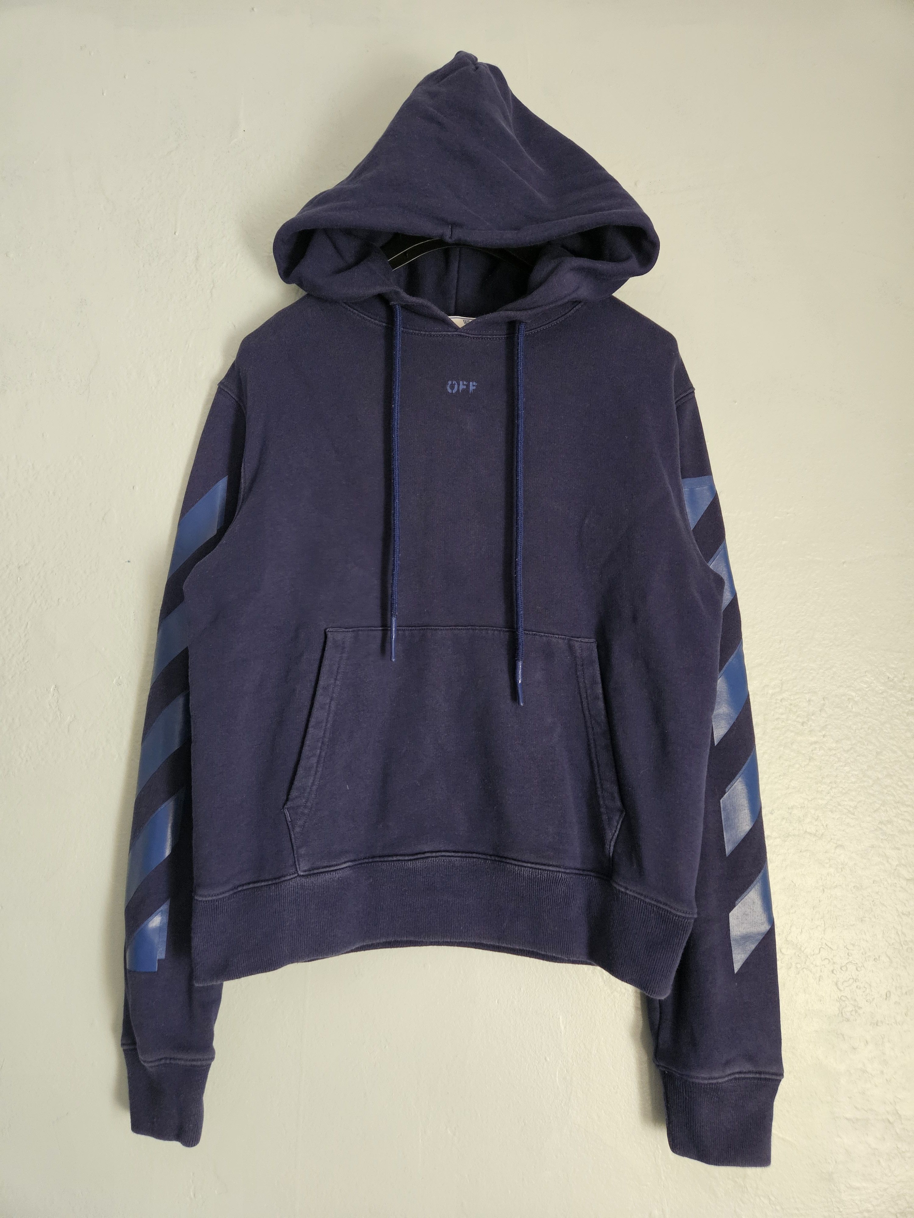 Off-White Oversized Blue Arrows Logo Hoodie Size US S / EU 44-46 / 1 - 2 Thumbnail