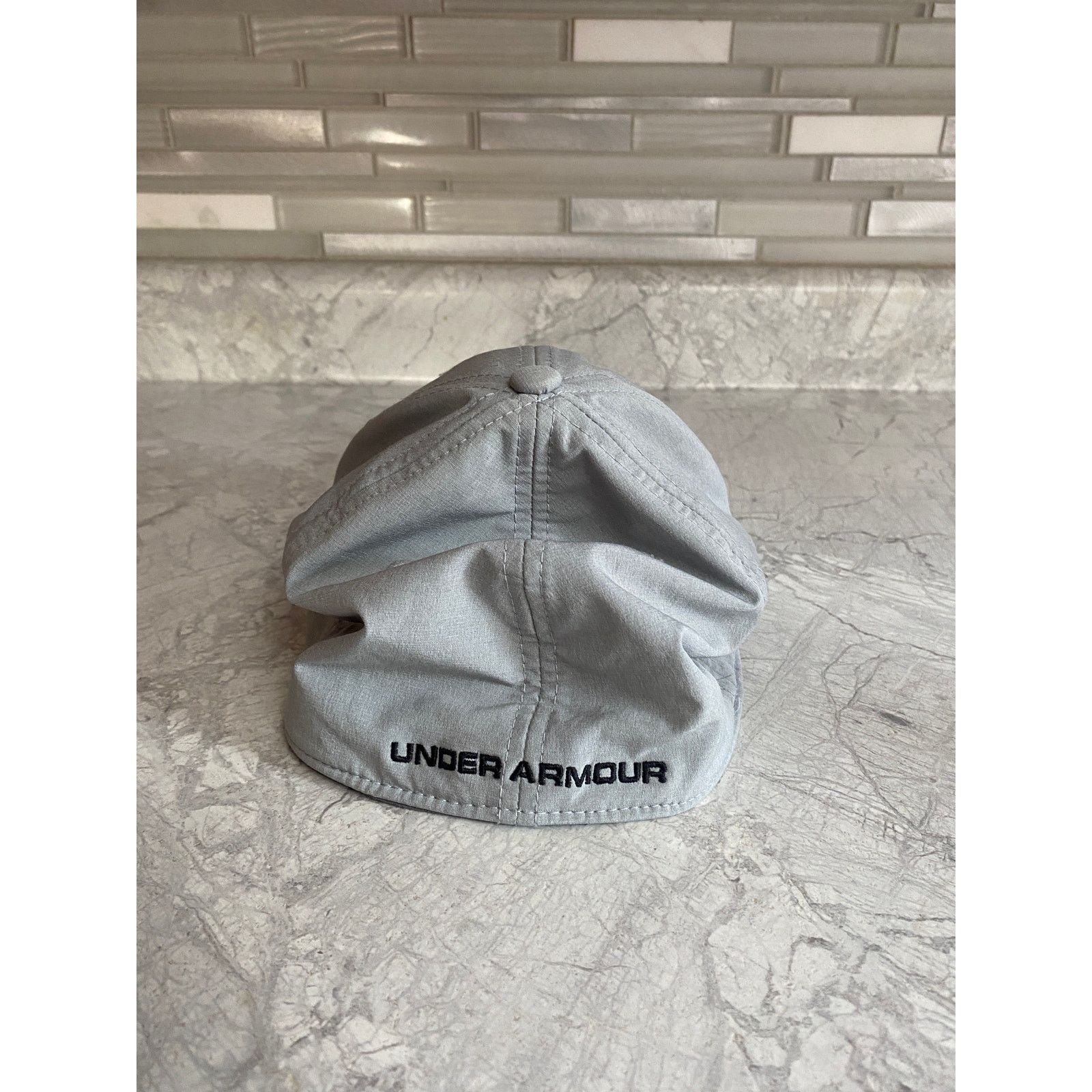 Under Armour Gray and Black Under Armour Stretch-Fit Hat Size M/L Size ONE SIZE - 5 Thumbnail