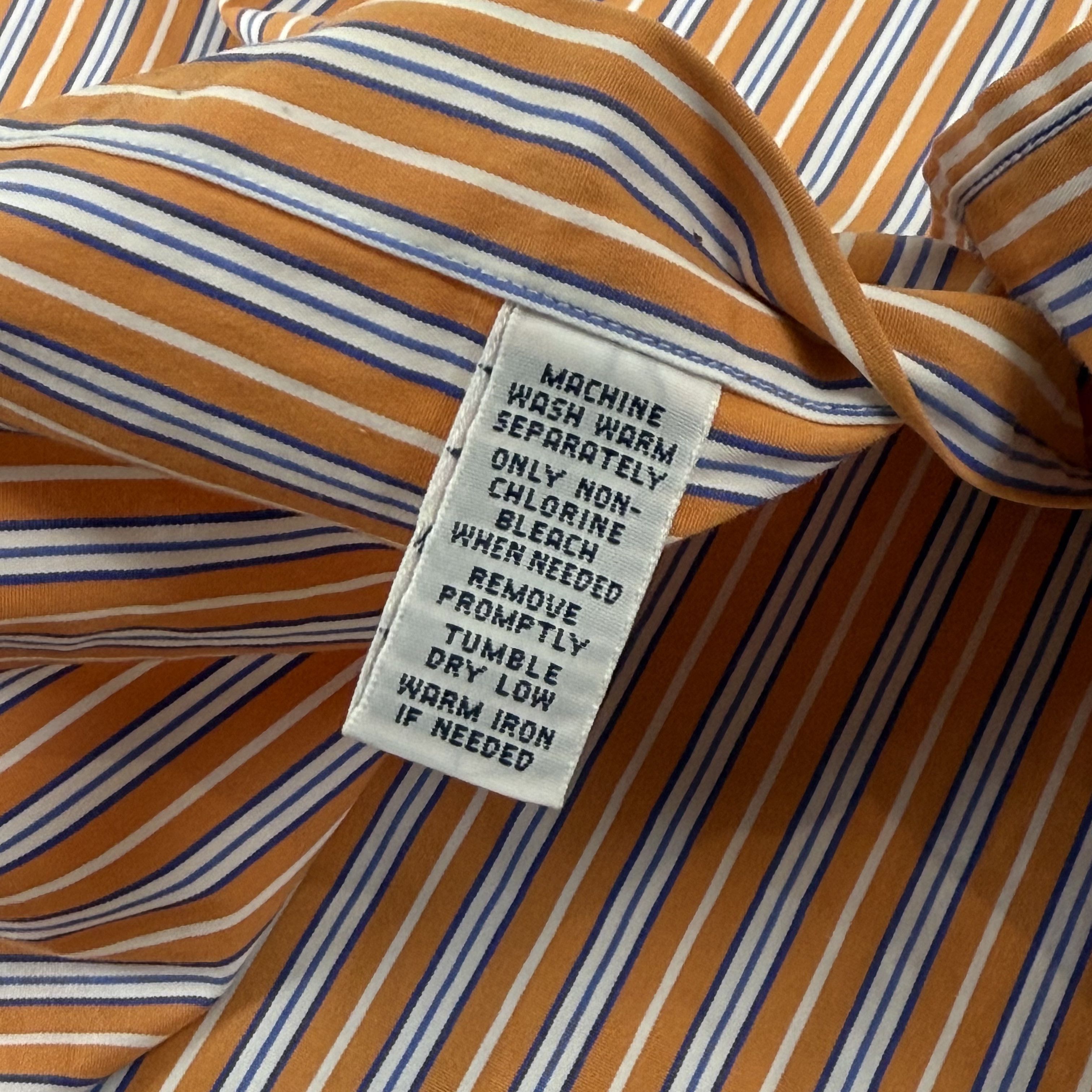Polo Ralph Lauren Vintage Polo Ralph Lauren 90s Orange Striped Button Up Shirt Size US M / EU 48-50 / 2 - 11 Thumbnail