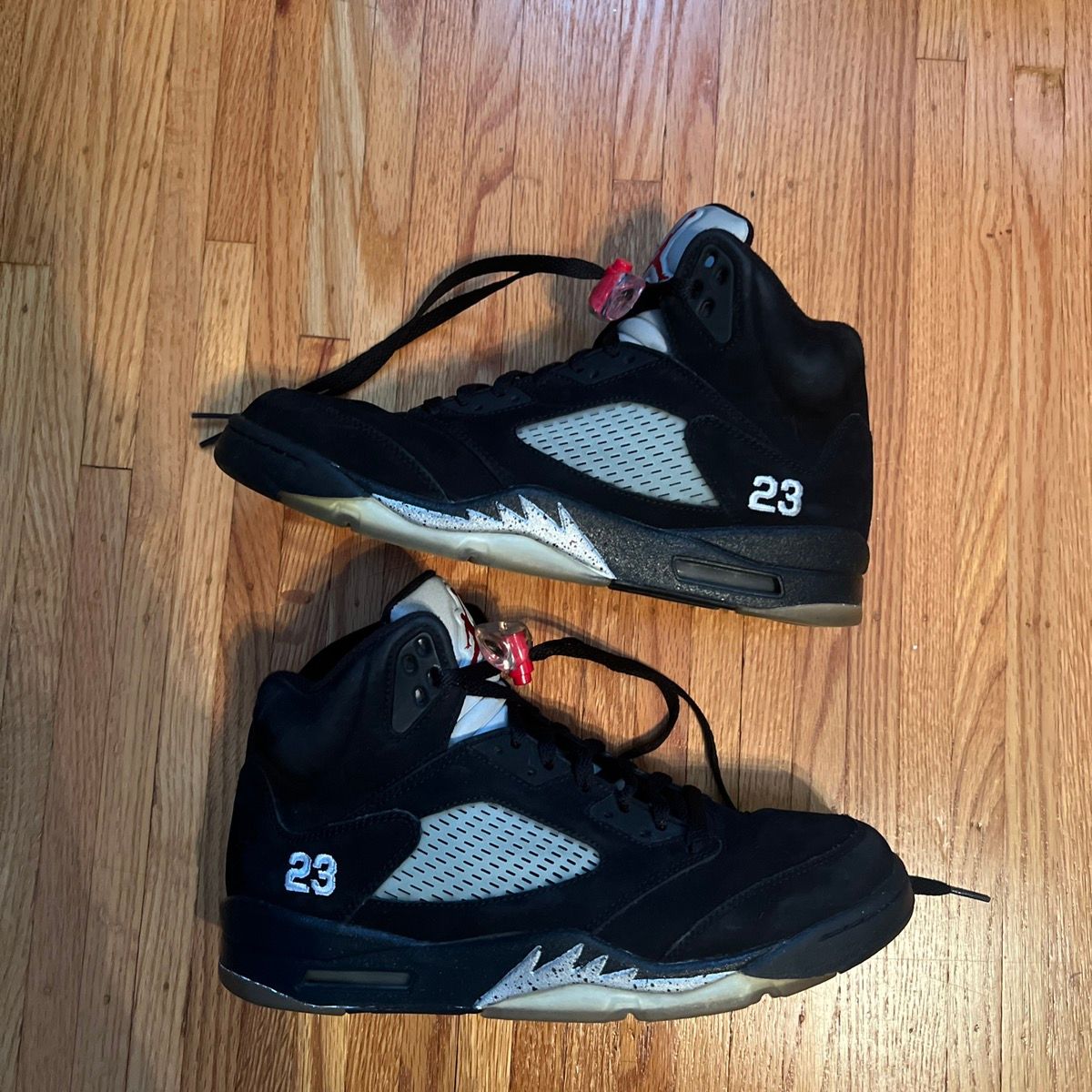 Pre-owned Jordan Nike Metallic Jordan 5 Shoes In Black