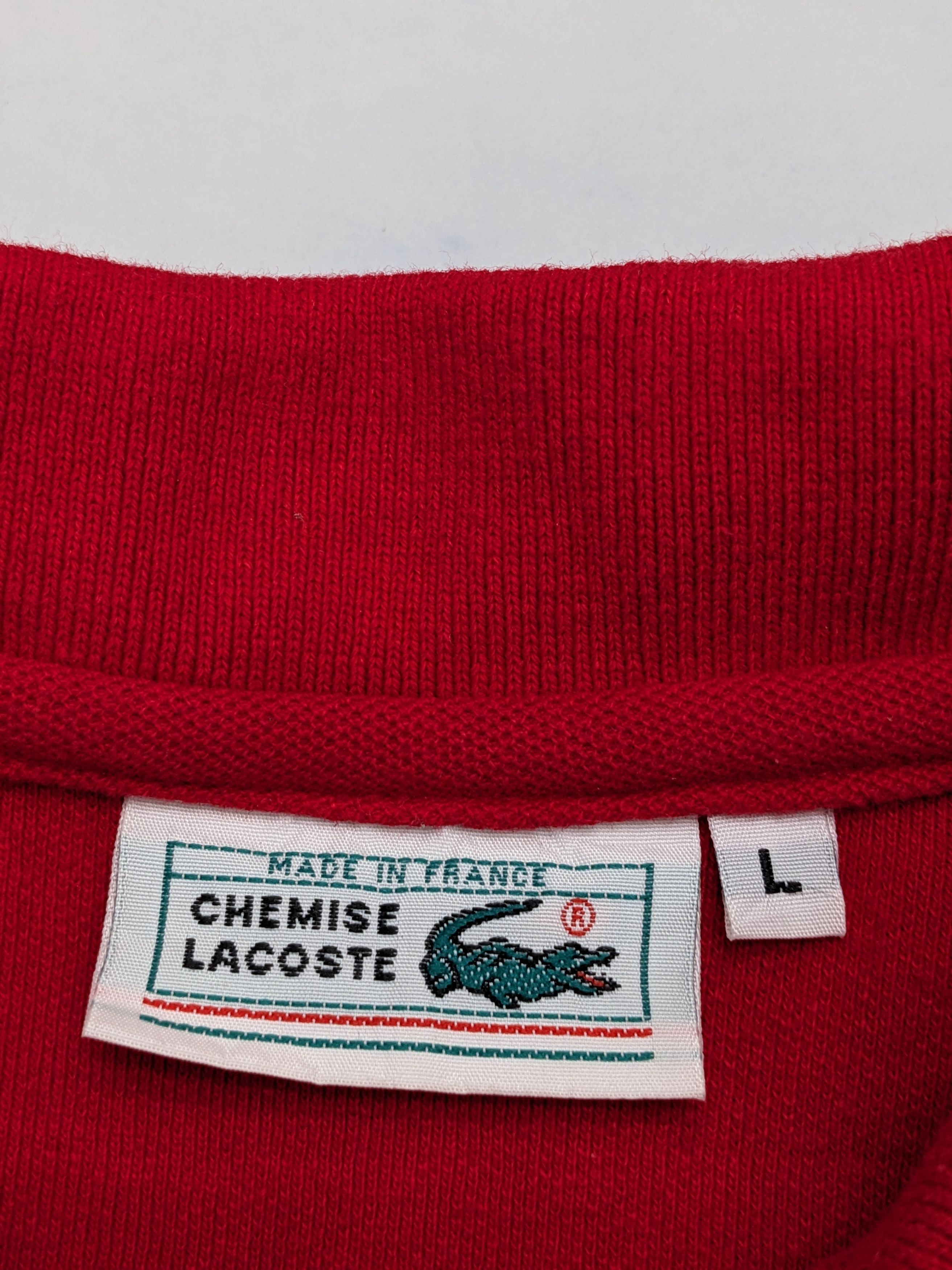 Lacoste VINTAGE LACOSTE MADE IN FRANCE POLO SHIRT Size US L / EU 52-54 / 3 - 9 Thumbnail