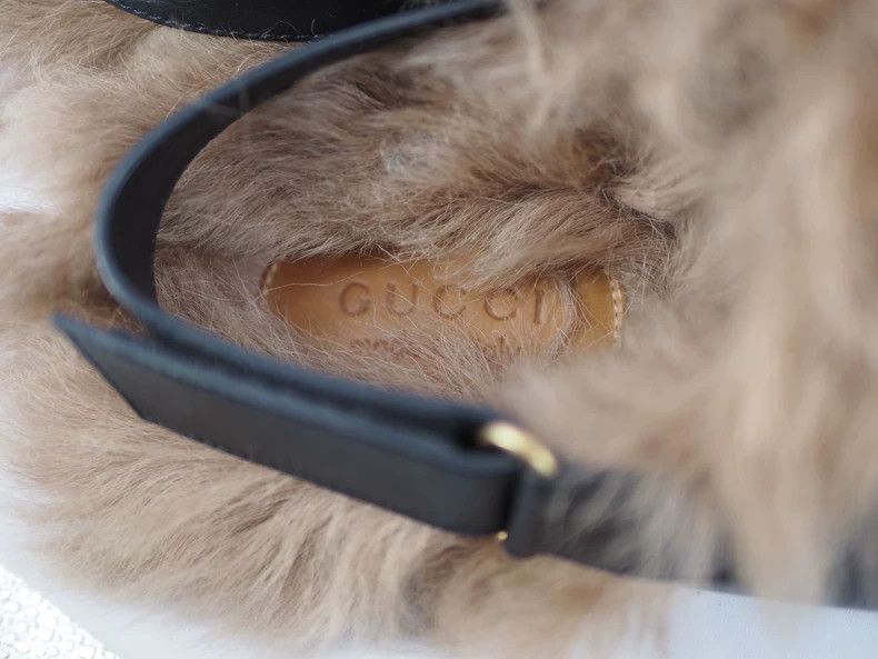 Gucci Gucci size os SS22 black tiger-head embroidered plush slipp Size US 6.5 / EU 39-40 - 4 Thumbnail