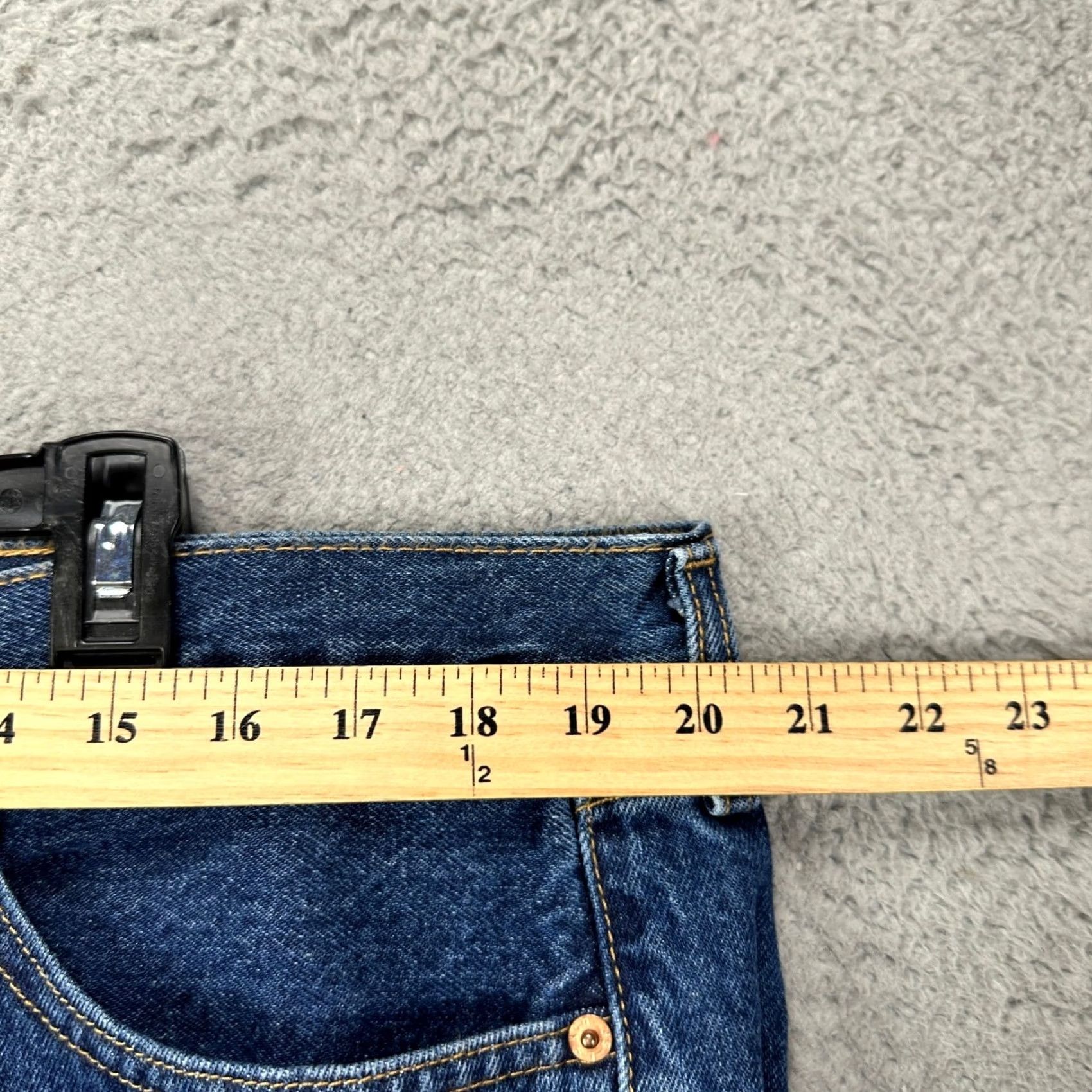 Levi's Levis 505 Jeans Straight Leg Mens 40X30 Blue Red Tab 5 Pockets Denim Outdoor Shirt Size US 40 / EU 56 - 5 Thumbnail
