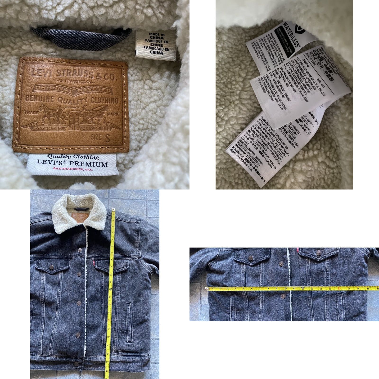 Levi's Levi’s Premium Denim Jacket Sherpa Lined Men’s Small Black Coat Denim Jacket Mens S Black Sherpa Lined 423 WPL 423 Size US S / EU 44-46 / 1 - 8 Thumbnail