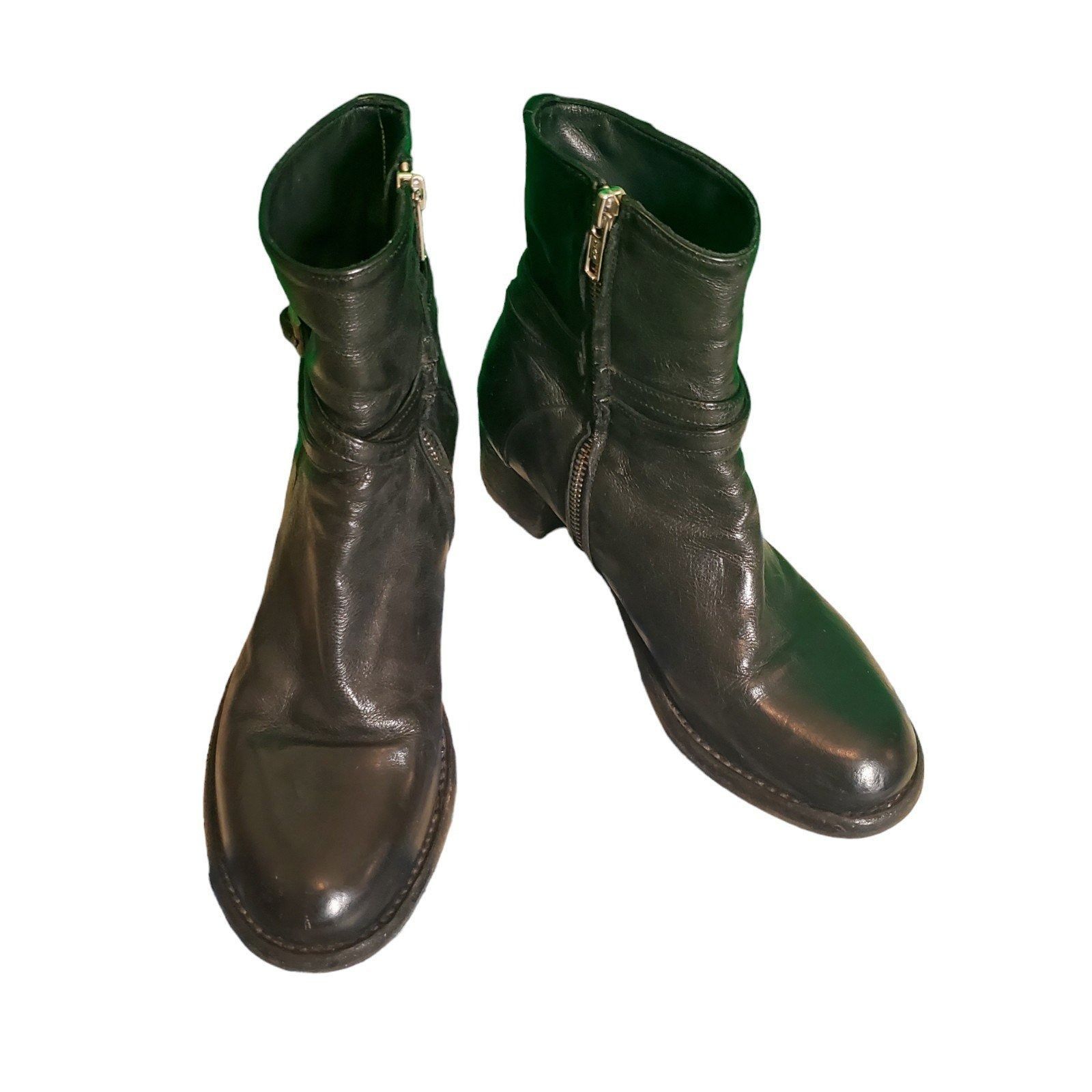 Officine Creative Officine Creative Leather Ankle Boots Handmade Italian Ruche Size US 7.5 / IT 37.5 - 3 Thumbnail