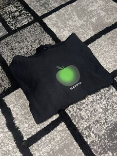 Supreme green outlet apple hoodie