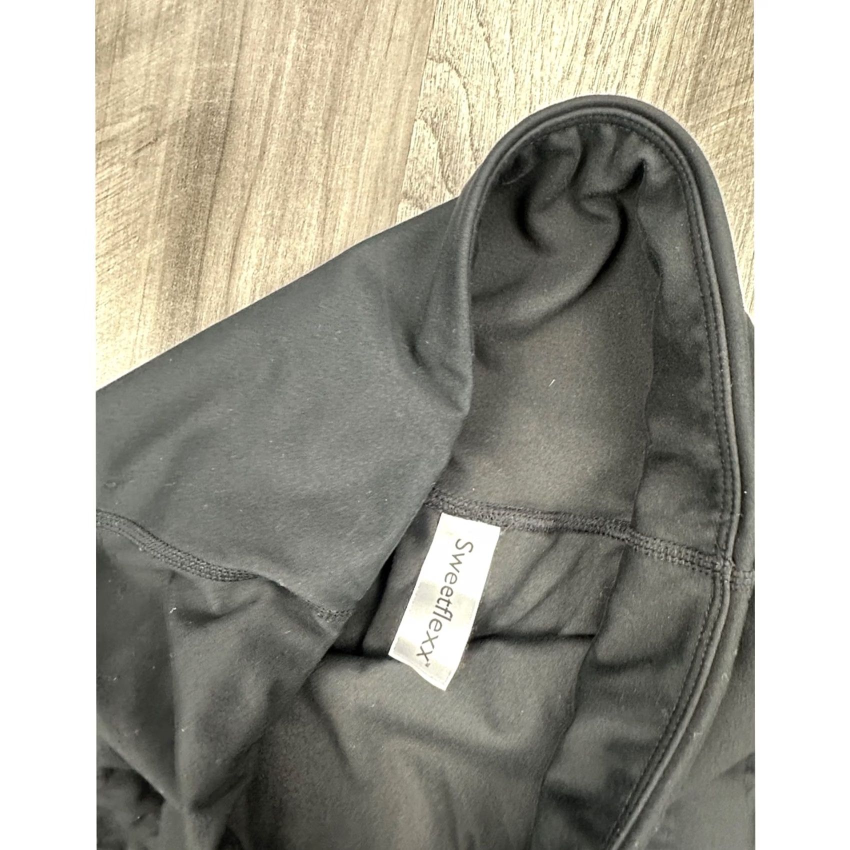 Vintage Sweetflexx High Rise Pockets Full Length Resistance Leggings Black Womens 6 Regular Slim Compression - - NA Size 28" / US 6 / IT 42 - 6 Thumbnail