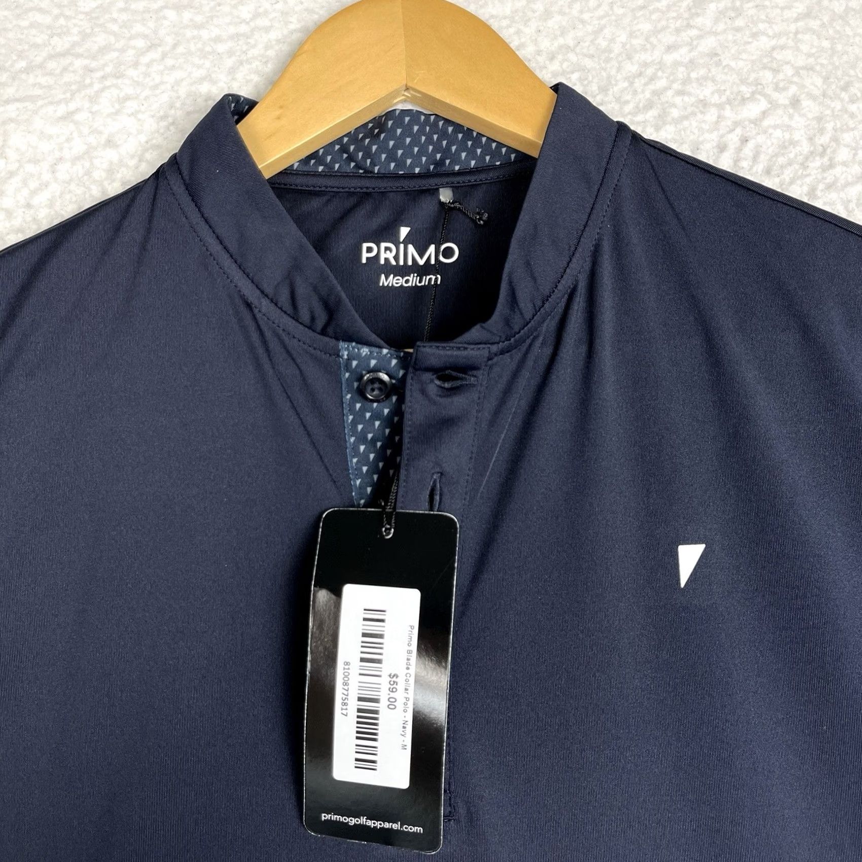 Vintage Primo Shirt Mens M Blue NWT Polo Medium Blade Collar Golf Performance Stretch Navy Size US M / EU 48-50 / 2 - 2 Thumbnail