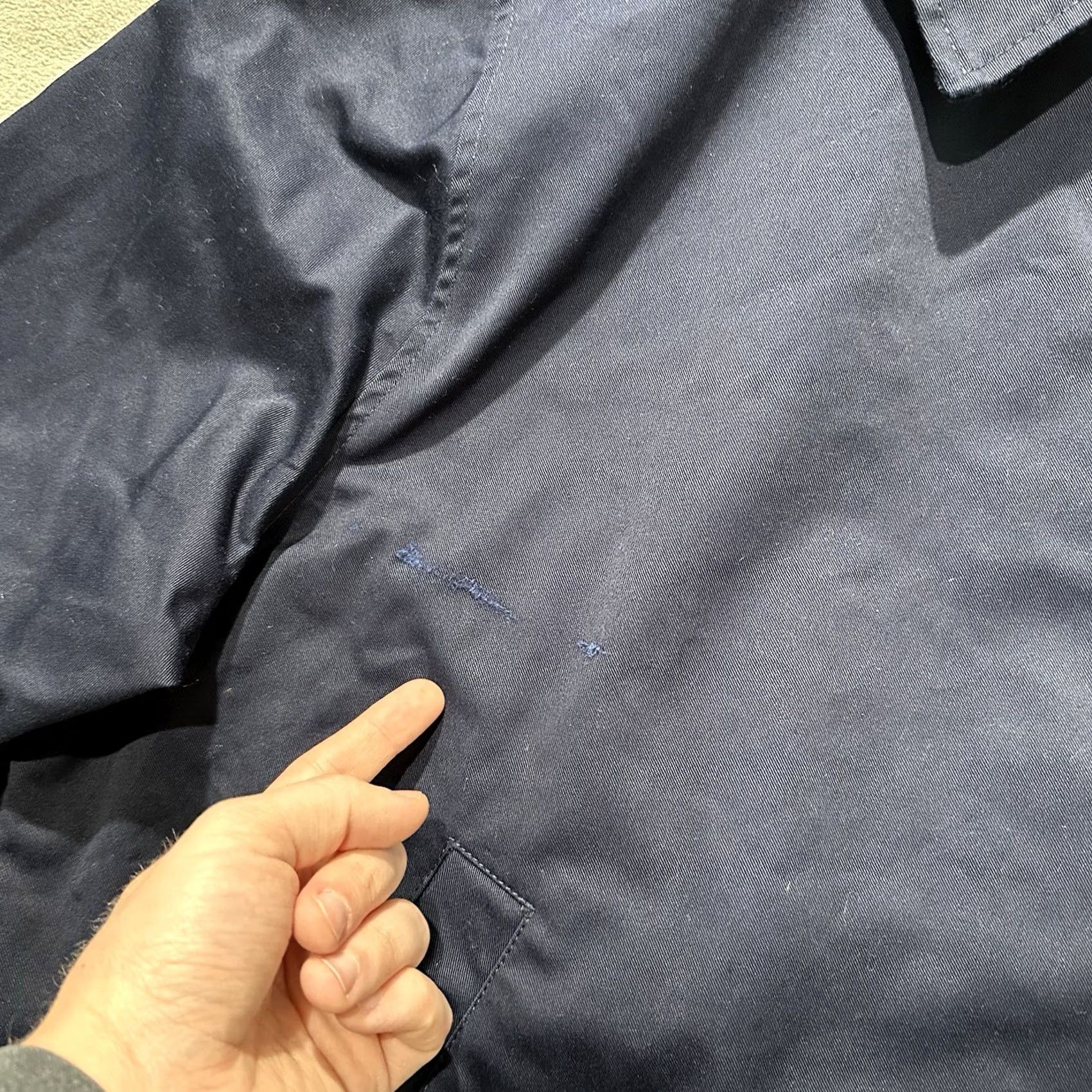H&M Divided By H&M Twill Jacket Womens 4XL Navy Blue Full Zip Workwear Midweight GUC Size XXL / US 16-18 / IT 52-54 - 4 Thumbnail