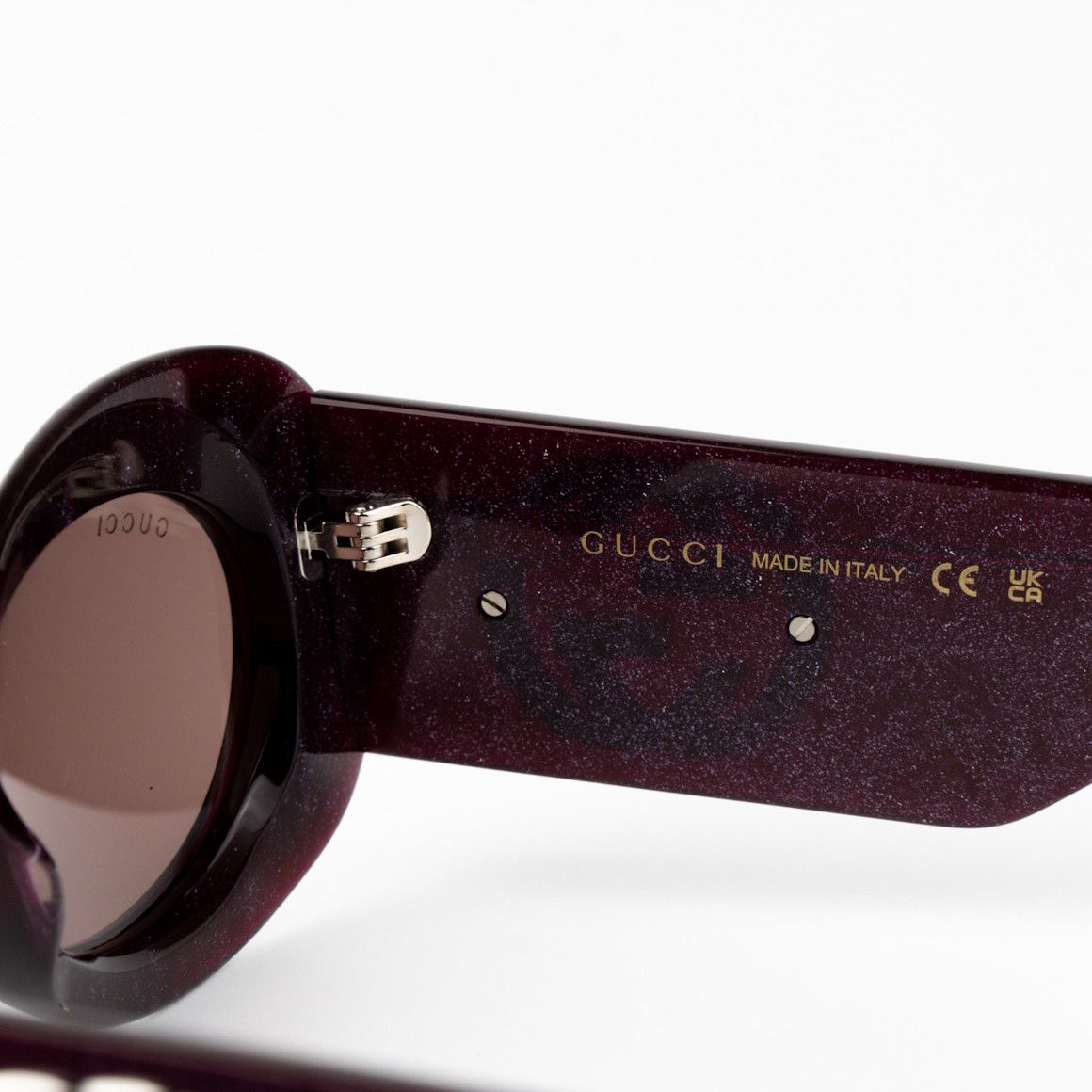 Gucci NEW Gucci GG1696S 003 Violet Women Oval Sunglasses GG 1696S Size ONE SIZE - 7 Thumbnail