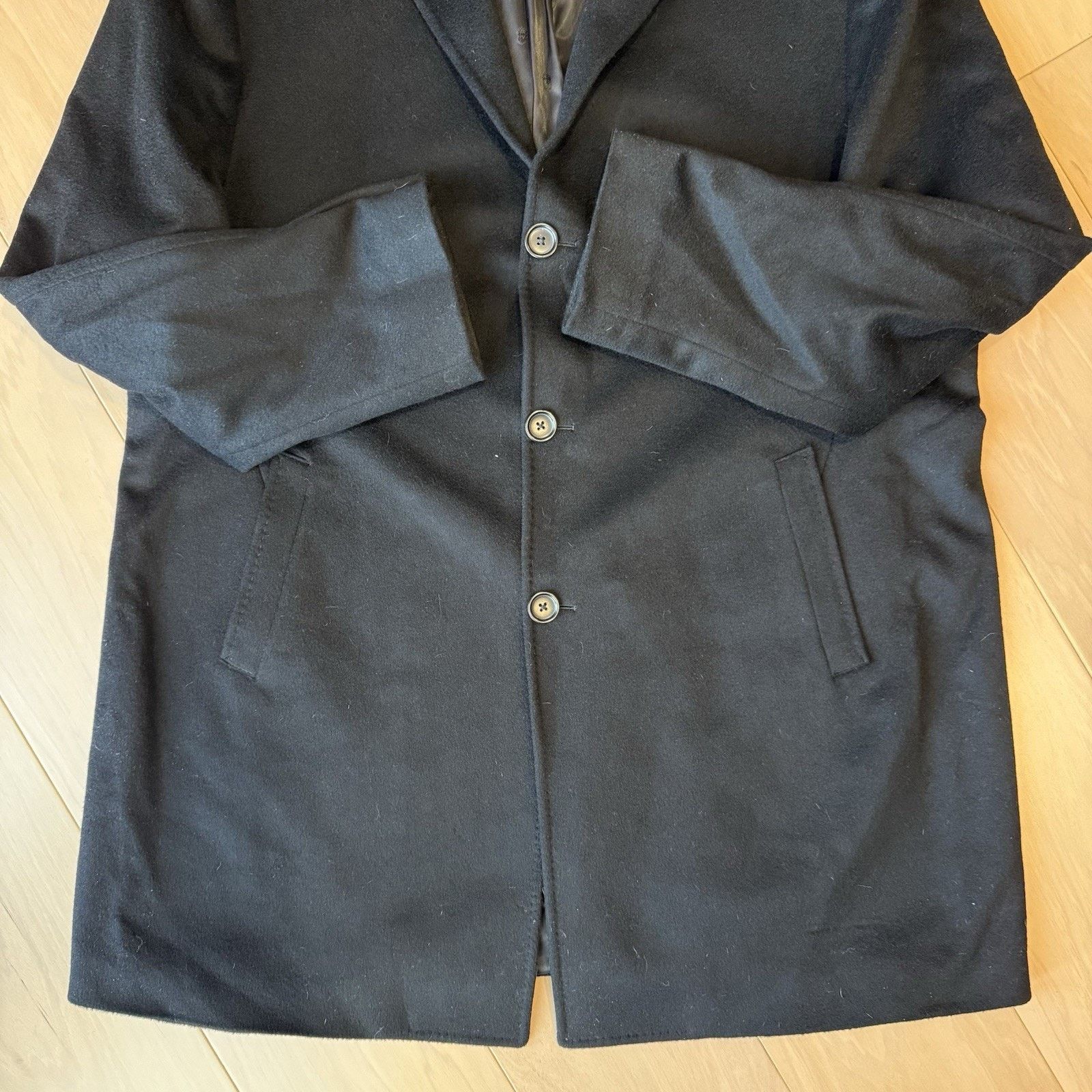 John Varvatos John Varvatos Cashmere Peacoat 48R Black Winter Minimalist Size US XXL / EU 58 / 5 - 5 Thumbnail