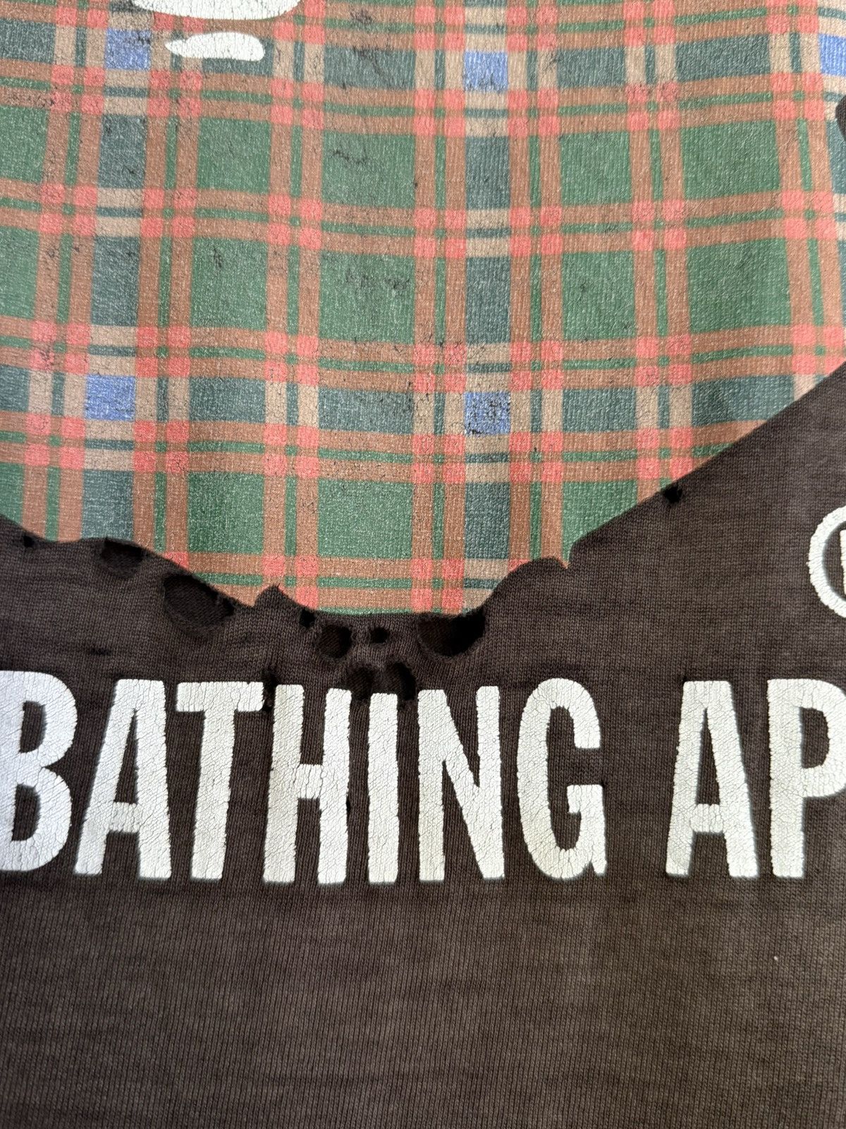 Bape Thrashed Vintage Bathing Ape Sun Faded Japan Tee Size US M / EU 48-50 / 2 - 3 Thumbnail