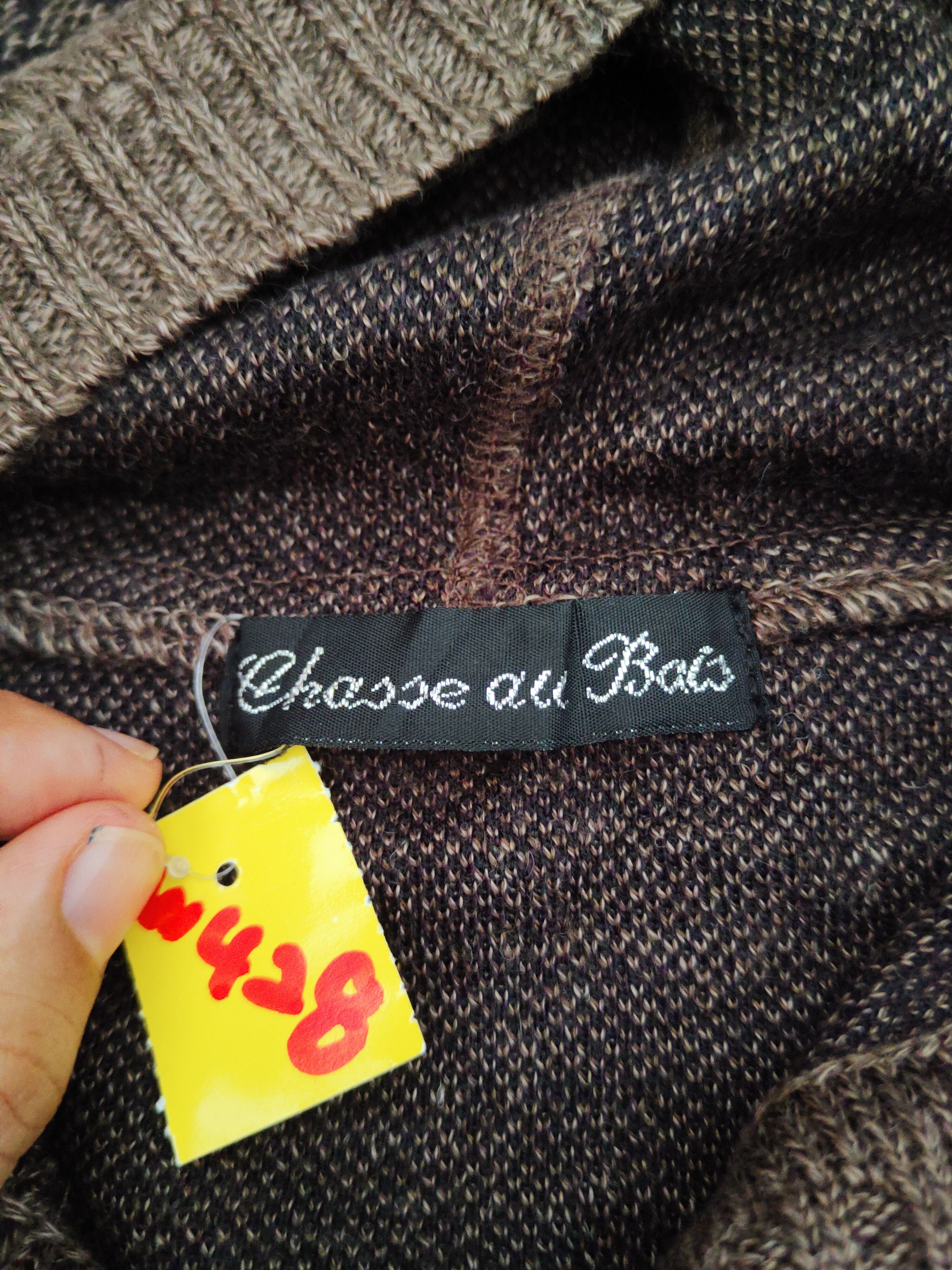 Japanese Brand Chasse au Bias Dark Brown Hoodie Long Cardigan #W428 Size US M / EU 48-50 / 2 - 13 Thumbnail