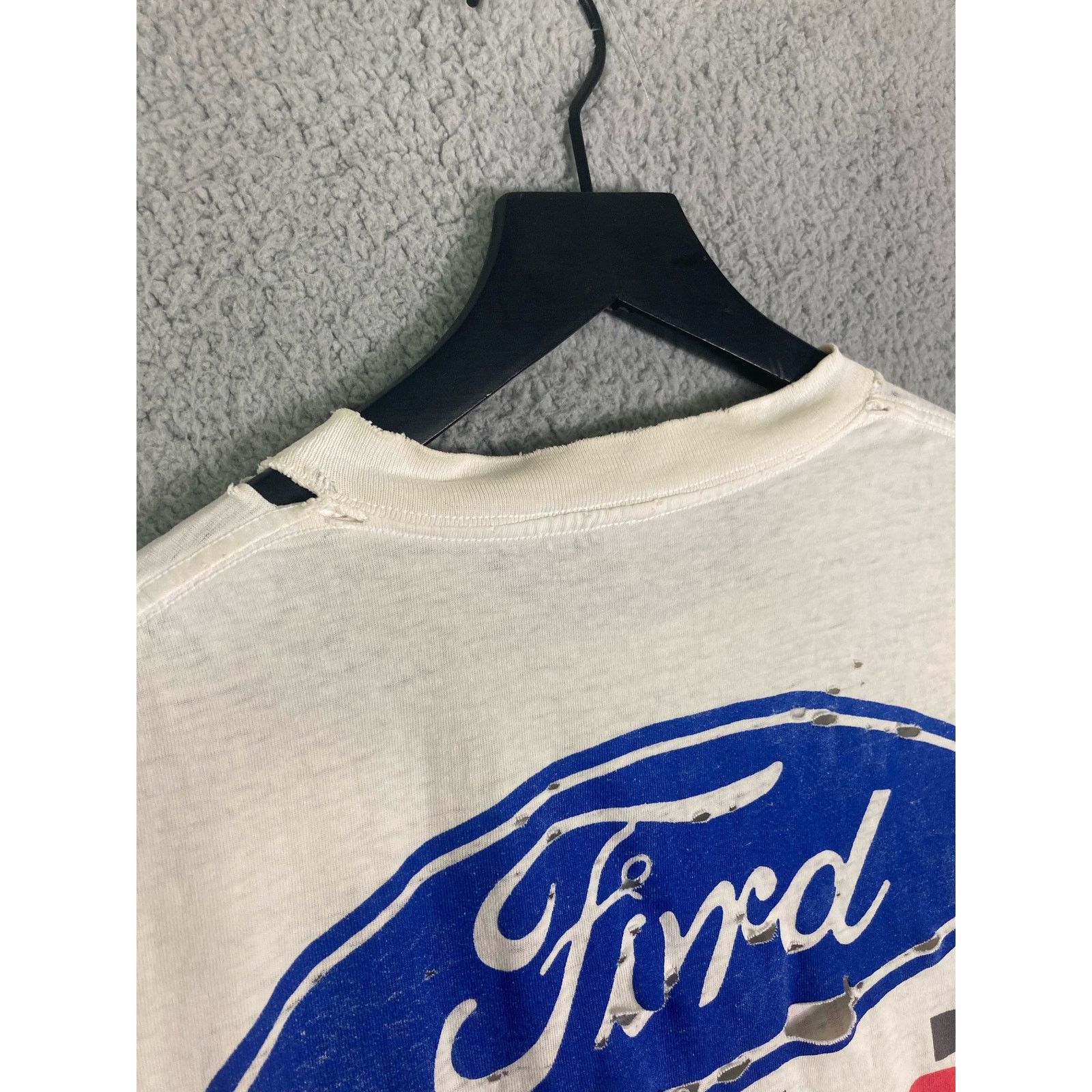 Other Vintage Ford Racing XL "Real Race Cars Don't Wear Bowties" Size US XL / EU 56 / 4 - 13 Thumbnail