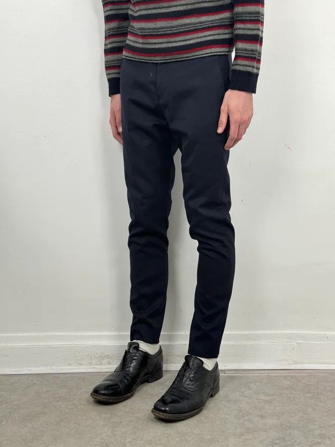 Acne Studios AW2015 Acne Studios Navy Slim Wool Drifter Trousers Size US 30 / EU 46 - 3 Thumbnail