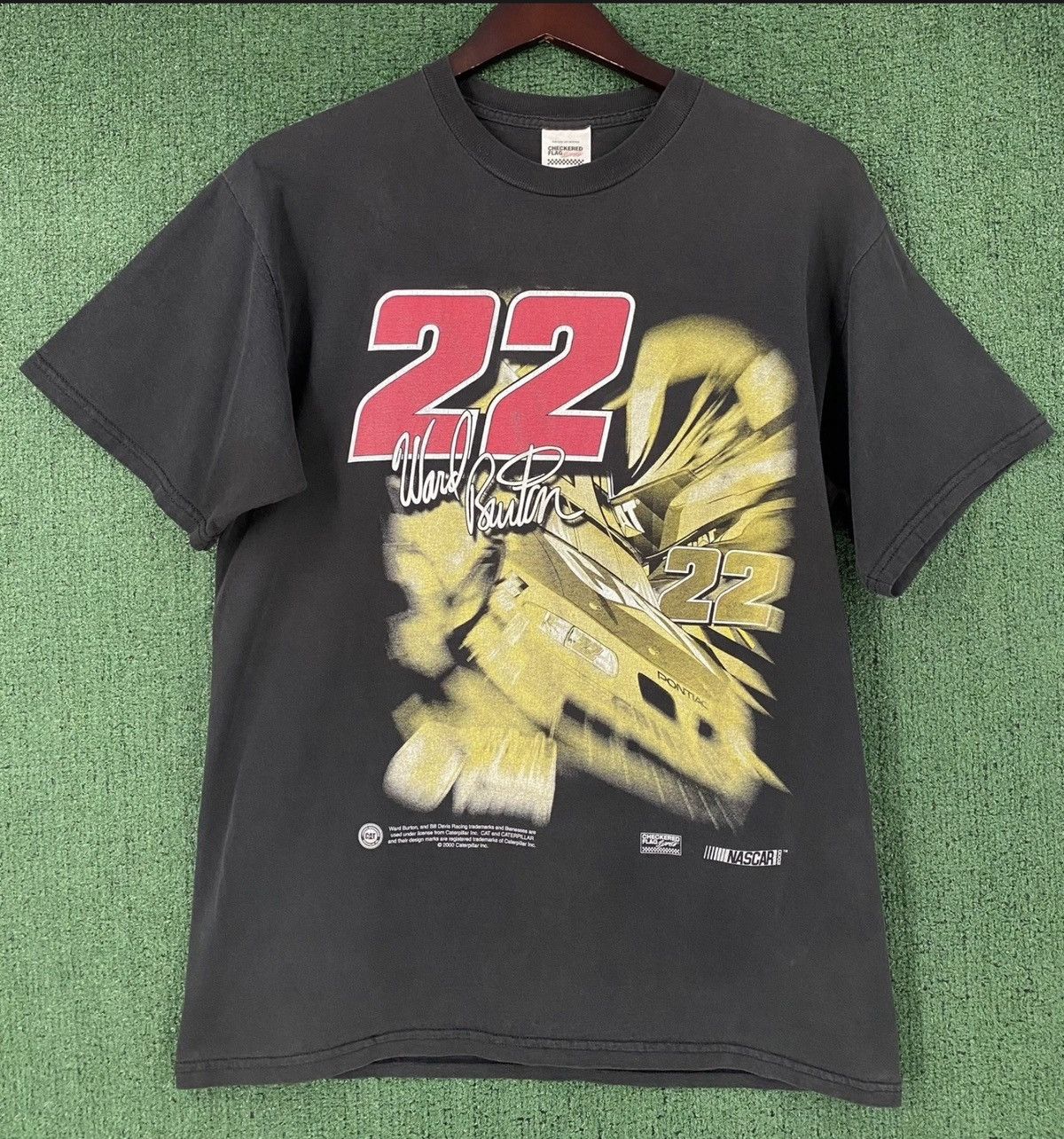 Vintage Nascar Caterpillar Pontiac Ward Burton Racing T-Shirt Large Size US L / EU 52-54 / 3 - 1 Thumbnail