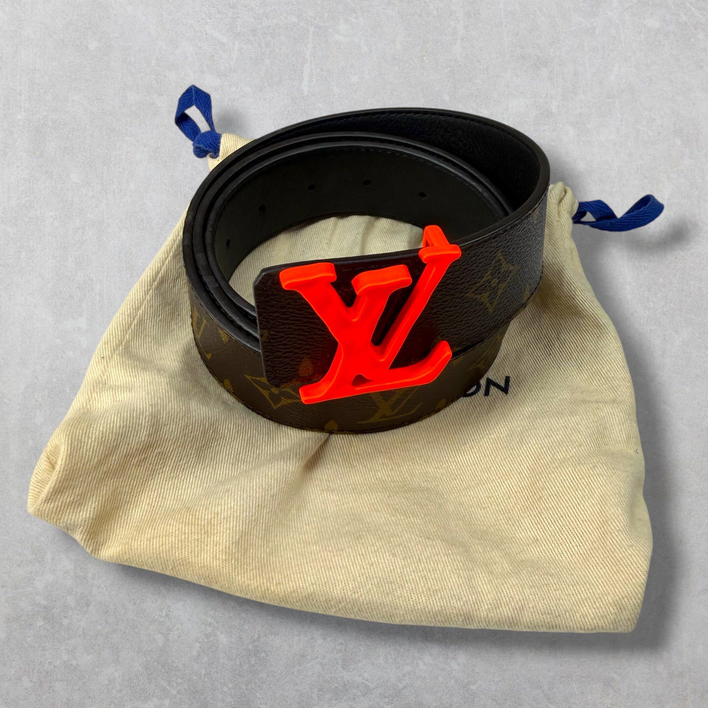 Louis Vuitton Louis Vuitton Orange LV Shape 40MM Monogram Belt 34 (95) Size 36 - 3 Thumbnail