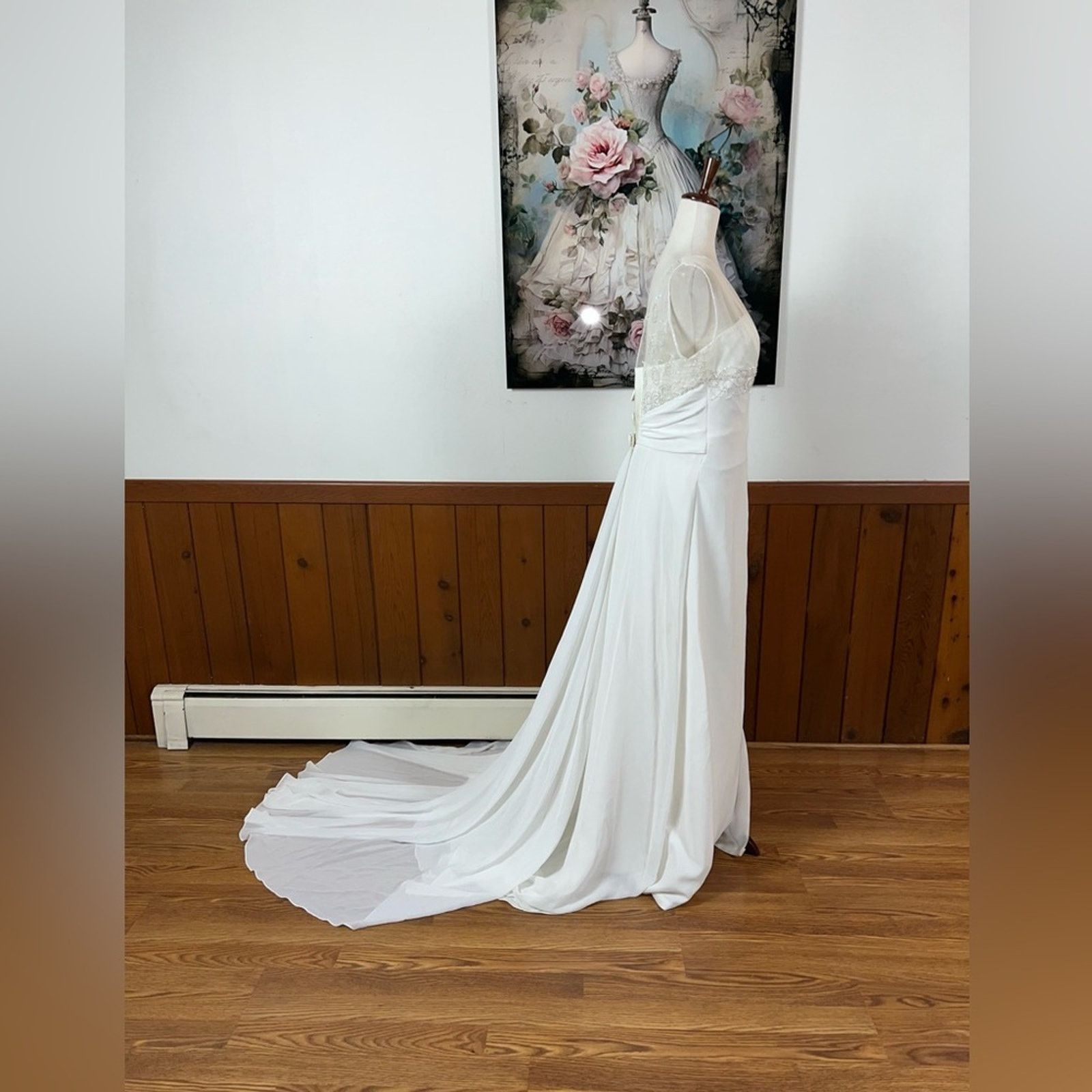 Other Beautiful Vintage Y2K Maggie Sottero Chiffon Wedding Gown! Size XL / US 12-14 / IT 48-50 - 4 Thumbnail
