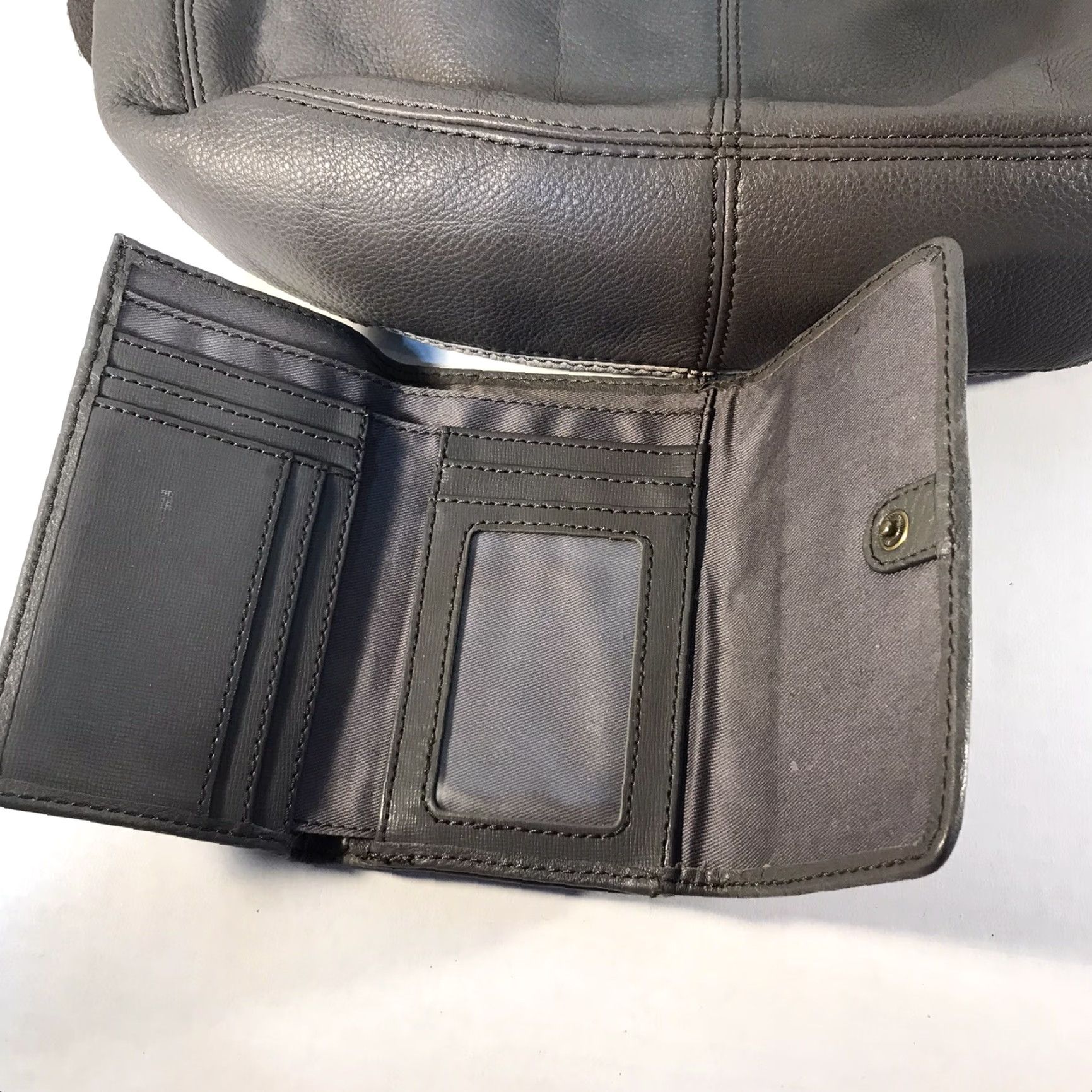 Fossil FOSSIL Women Leather Shoulder Bag Large Multicolor Colorblock 15in Travel Casual Cross-Body W-Matching Wallet Size ONE SIZE - 5 Thumbnail