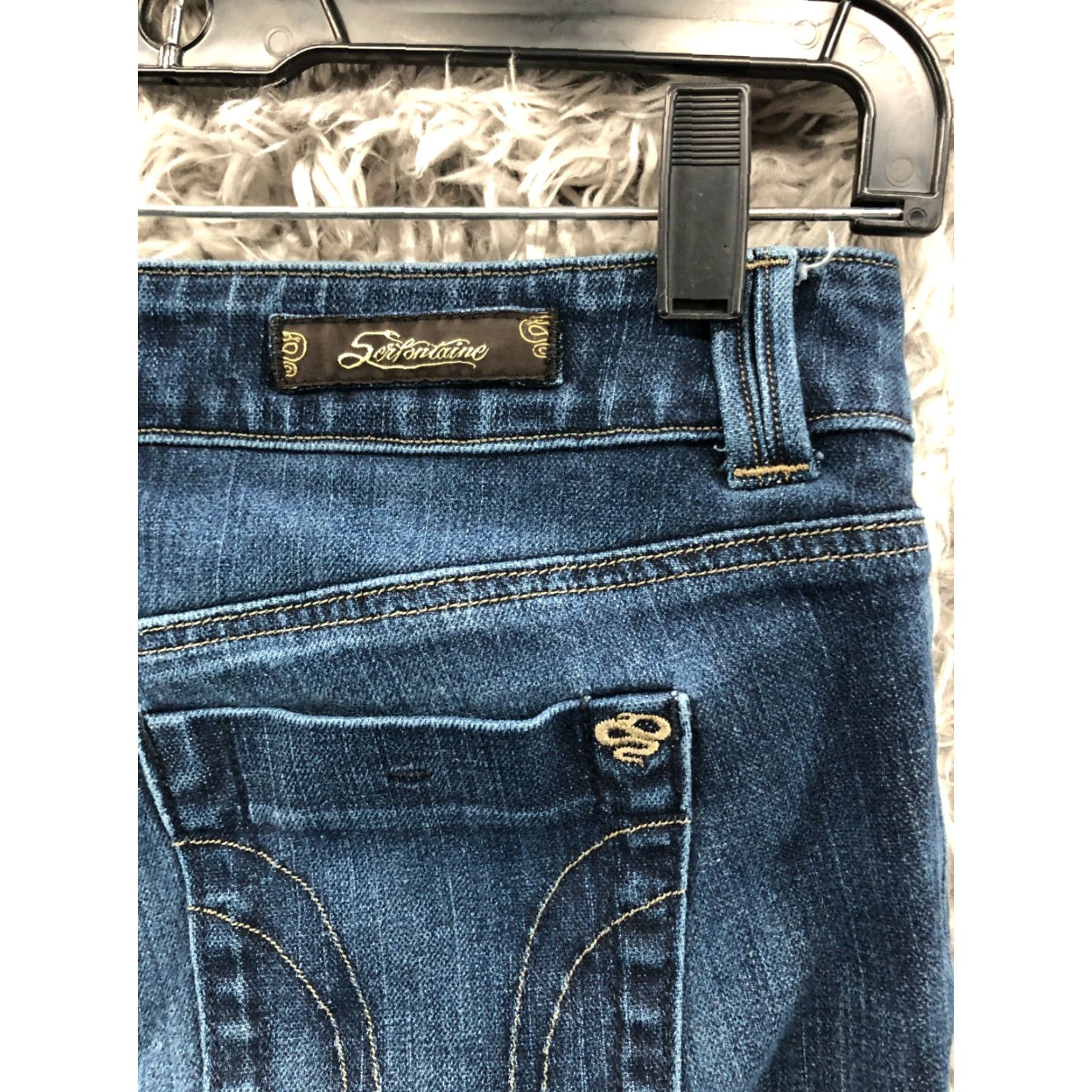 Denime Serfontaine Jeans Bootcut Size 25 Medium Wash Blue Denim Womens Size 42" / US 20 - 6 Thumbnail