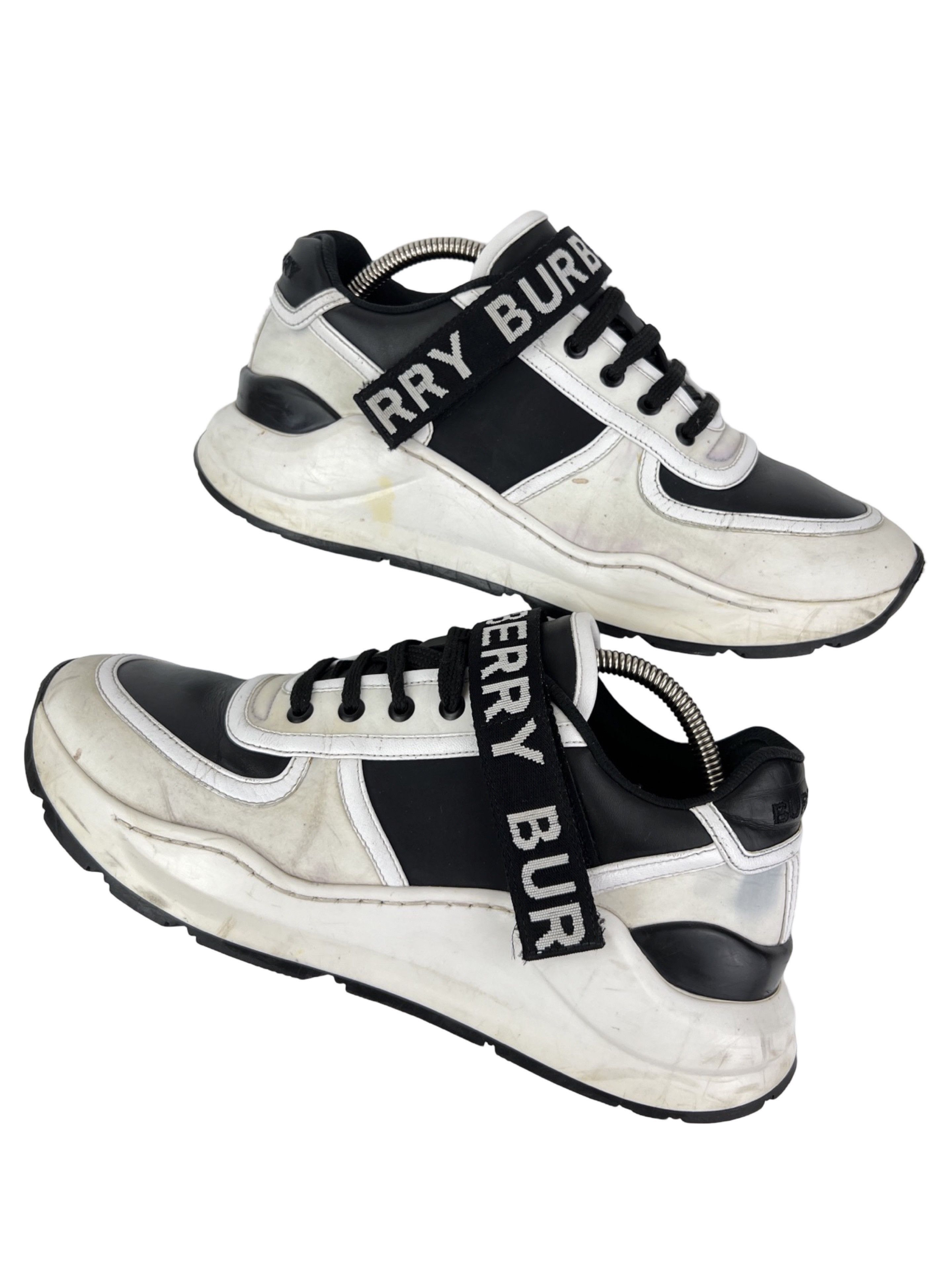 Burberry Burberry Leather Low Top Heavy Chunky Sneakers Spell Logo Size US 8 / EU 41 - 2 Thumbnail